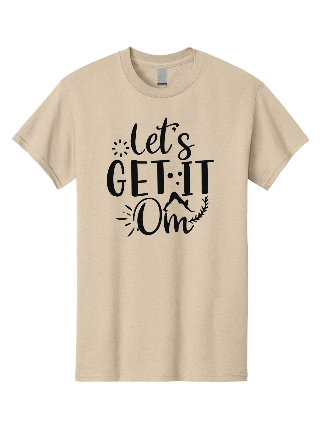 Let-S-Get-It-Om Men'S Graphic Tee, 100% Cotton, Comfortable Casual Summer Wear, Machine Washable, Yoga Inspiration, Mindfulness, Wellness Quotes, Meditation Motivation, Zen Lifestyle, Fitness Mantra, Om Symbol, Spiritual Journey Aad430 10