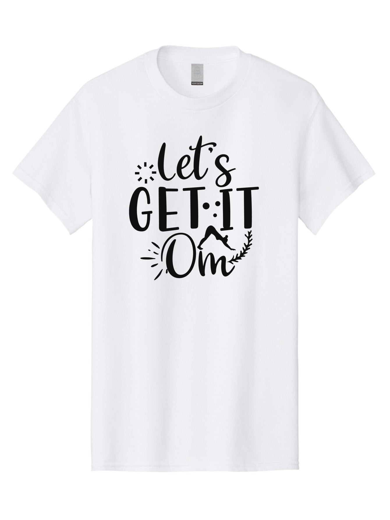 Let-S-Get-It-Om Men'S Graphic Tee, 100% Cotton, Comfortable Casual Summer Wear, Machine Washable, Yoga Inspiration, Mindfulness, Wellness Quotes, Meditation Motivation, Zen Lifestyle, Fitness Mantra, Om Symbol, Spiritual Journey Aad430 12