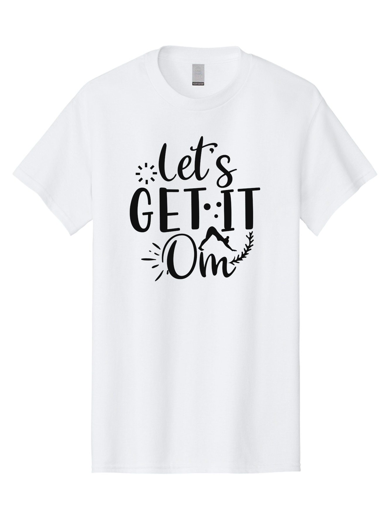 Let-S-Get-It-Om Men'S Graphic Tee, 100% Cotton, Comfortable Casual Summer Wear, Machine Washable, Yoga Inspiration, Mindfulness, Wellness Quotes, Meditation Motivation, Zen Lifestyle, Fitness Mantra, Om Symbol, Spiritual Journey Aad430 5
