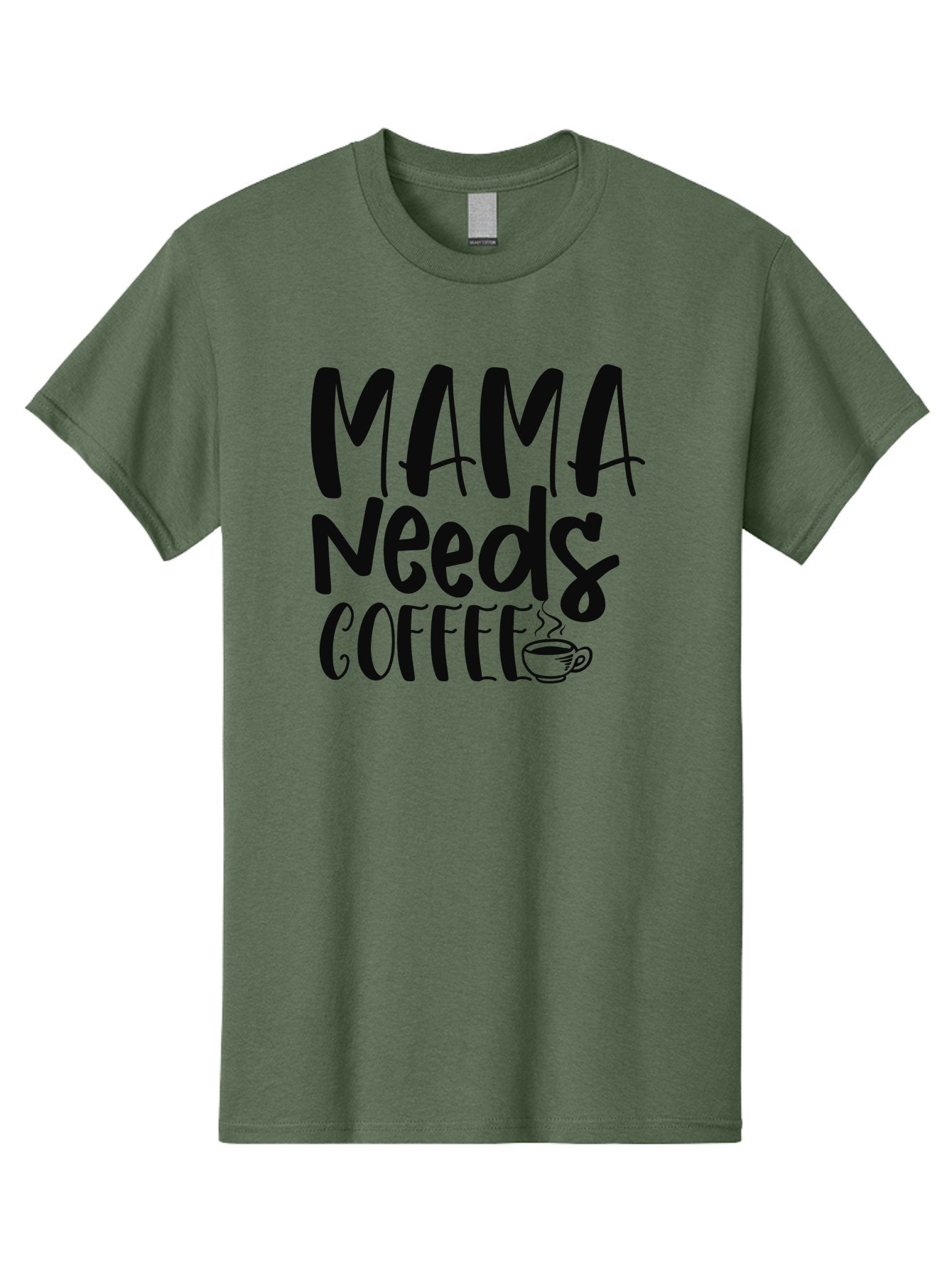 Mama-Needs-Coffee Men'S Graphic Tee, 100% Cotton, Comfortable Casual Summer Wear, Machine Washable, Funny Mom Quote, Coffee Humor, Motherhood, Caffeine Fix, Mom Life, Humorous Saying, Coffee Lover, Mama Needs Coffee Aad434