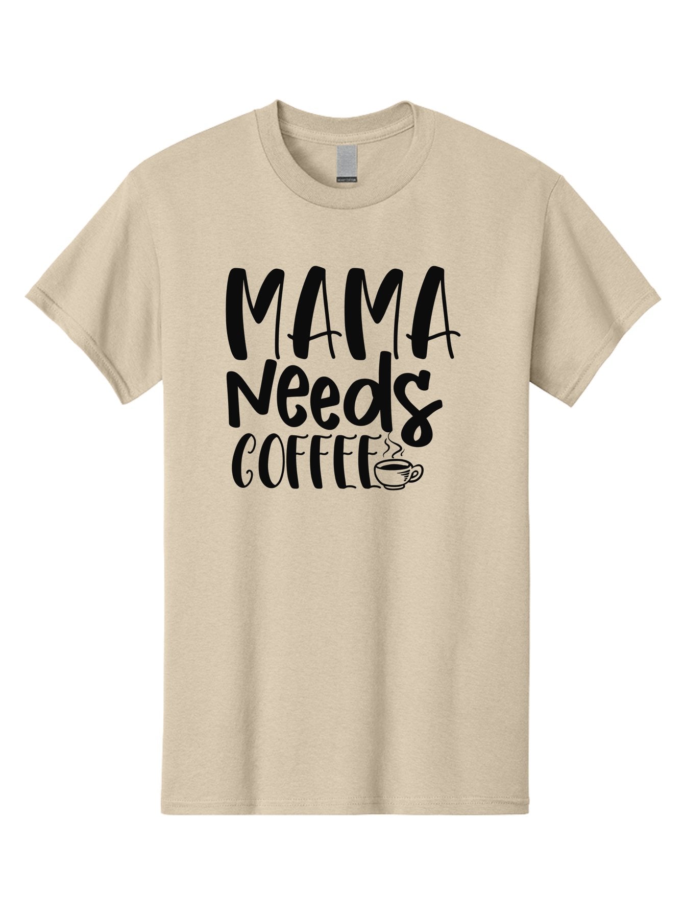 Mama-Needs-Coffee Men'S Graphic Tee, 100% Cotton, Comfortable Casual Summer Wear, Machine Washable, Funny Mom Quote, Coffee Humor, Motherhood, Caffeine Fix, Mom Life, Humorous Saying, Coffee Lover, Mama Needs Coffee Aad434