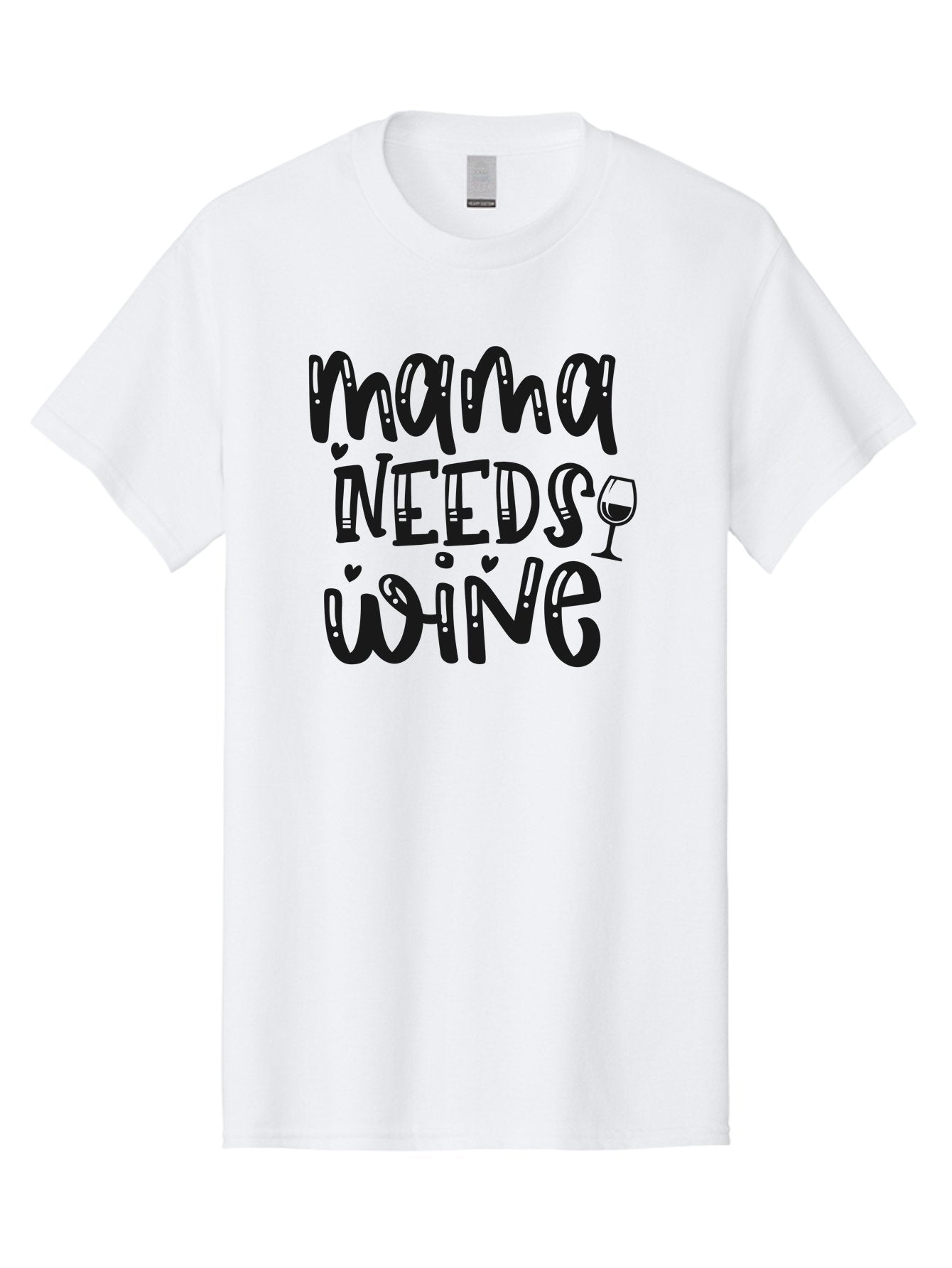 Mama-Needs-Wine Men'S Graphic Tee, 100% Cotton, Comfortable Casual Summer Wear, Machine Washable, Funny Quote, Wine Humor, Mama Needs Wine, Mom Life, Wine Lover, Humorous Saying, Witty Phrase, Mother'S Day Gift Aad435 9