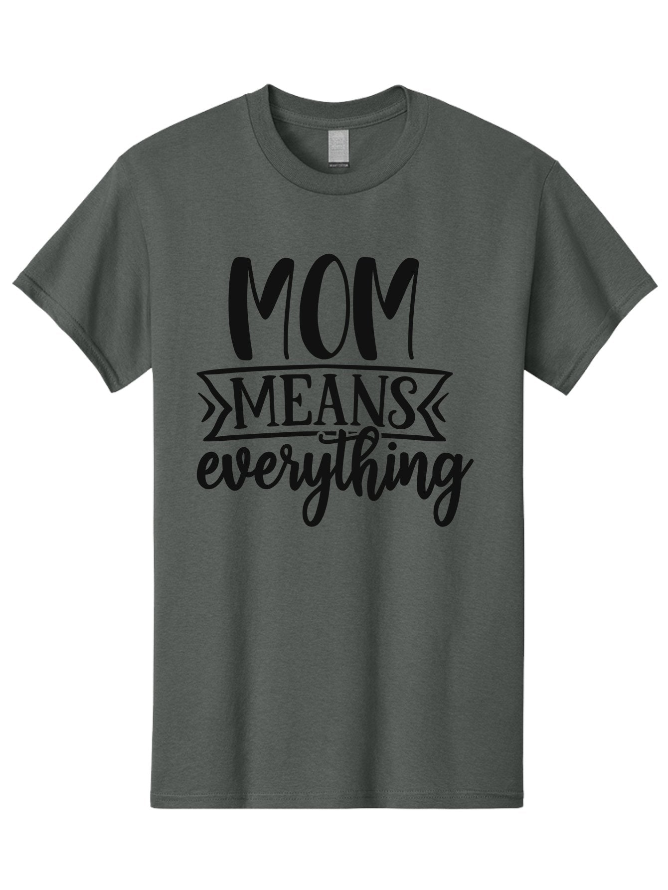 Mom-Means-Everything Men'S Graphic Tee, 100% Cotton, Comfortable Casual Summer Wear, Machine Washable, Mother'S Day Quote, Mom Means Everything, Mother'S Love, Mom Appreciation, Inspirational Quote, Family Values, Love And Care Aad442