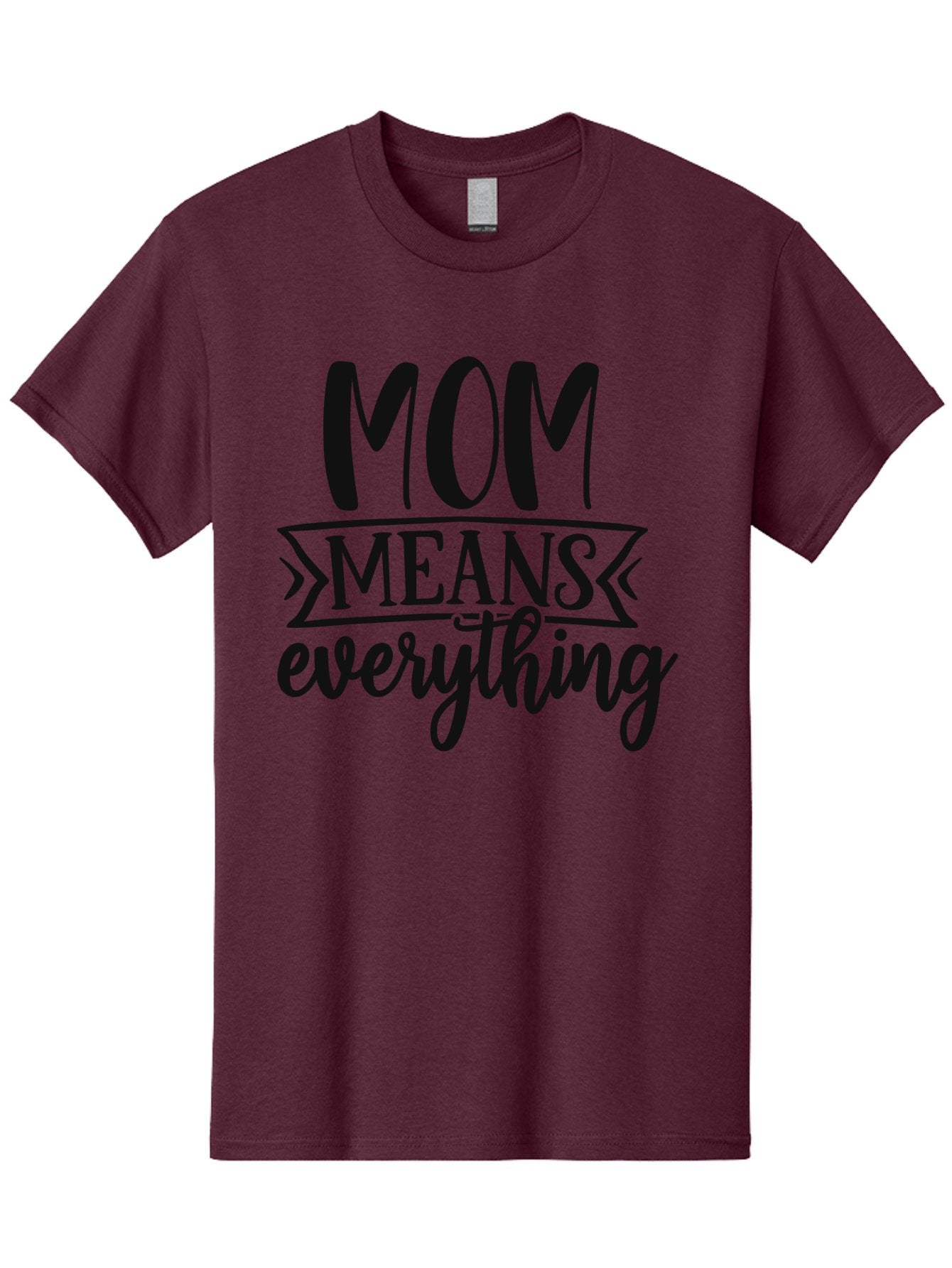 Mom-Means-Everything Men'S Graphic Tee, 100% Cotton, Comfortable Casual Summer Wear, Machine Washable, Mother'S Day Quote, Mom Means Everything, Mother'S Love, Mom Appreciation, Inspirational Quote, Family Values, Love And Care Aad442 7