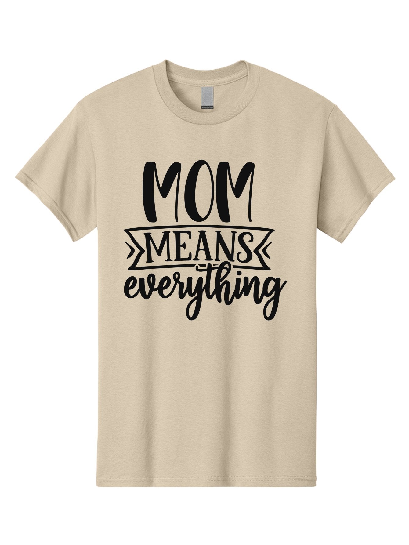 Mom-Means-Everything Men'S Graphic Tee, 100% Cotton, Comfortable Casual Summer Wear, Machine Washable, Mother'S Day Quote, Mom Means Everything, Mother'S Love, Mom Appreciation, Inspirational Quote, Family Values, Love And Care Aad442 10