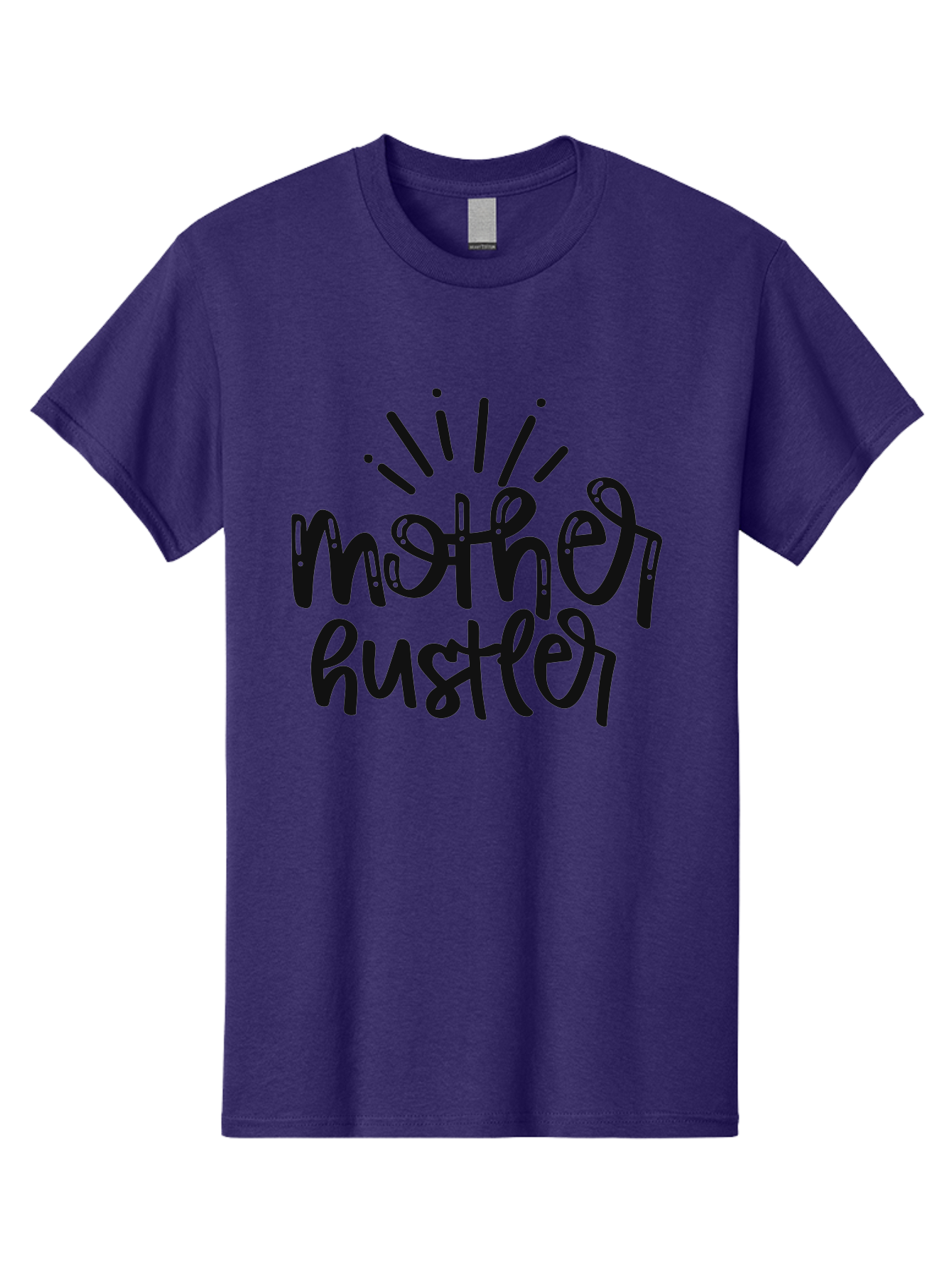 Mother-Hustler Men'S Graphic Tee, 100% Cotton, Comfortable Casual Summer Wear, Machine Washable, Empowering Quote, Motivational Phrase, Motherhood Inspiration, Hustler Mentality, Parenting Motivation, Black Lettering, Bold Text, Aad446 29