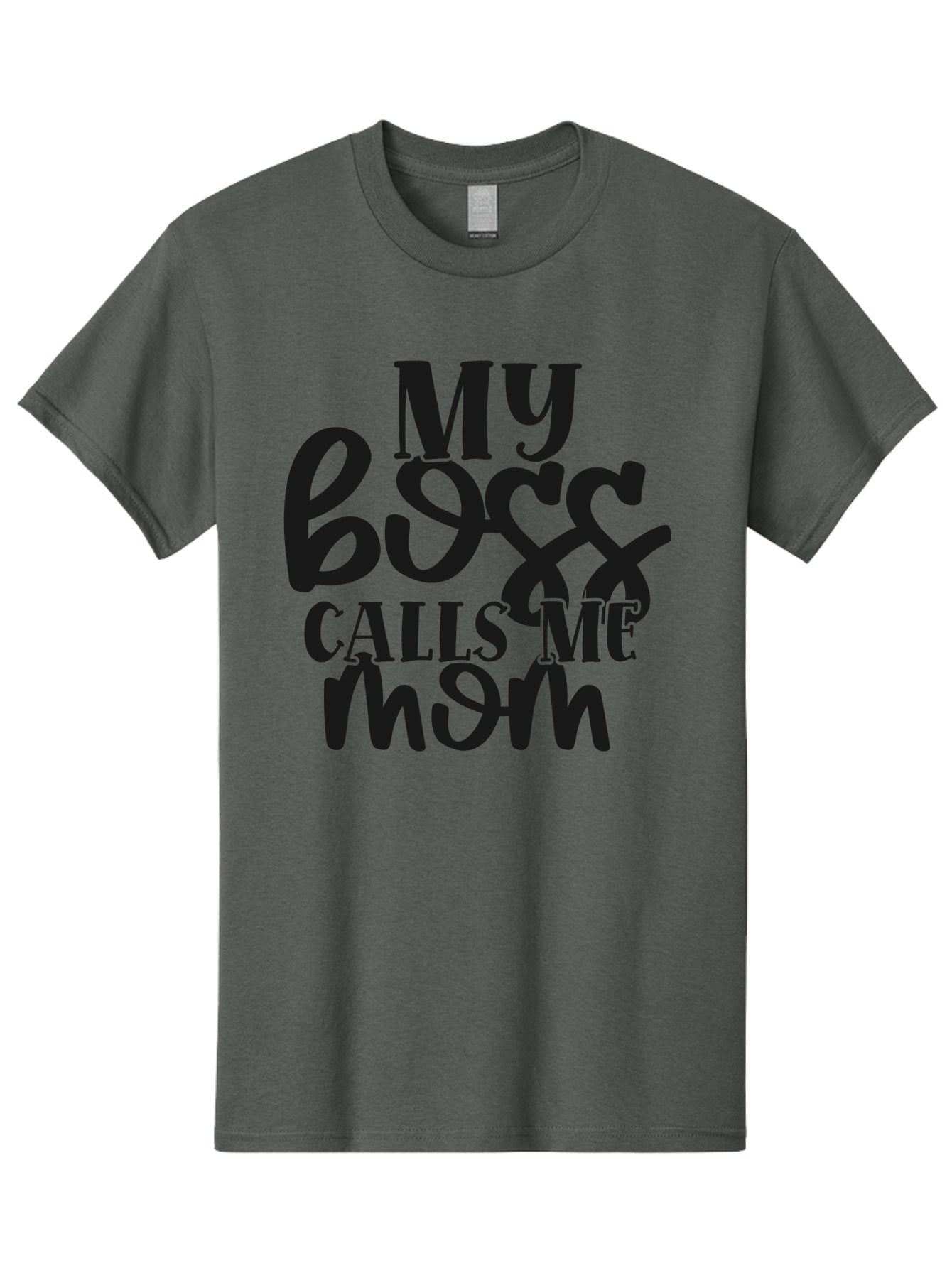 My-Boss-Calls-Me-Mom Men'S Graphic Tee, 100% Cotton, Comfortable Casual Summer Wear, Machine Washable, Funny Mom Quote, Working Mom Humor, Office Mom Joke, Mom Life, Workplace Humor, Motherhood, Working Mother, Office Humor Aad448 12