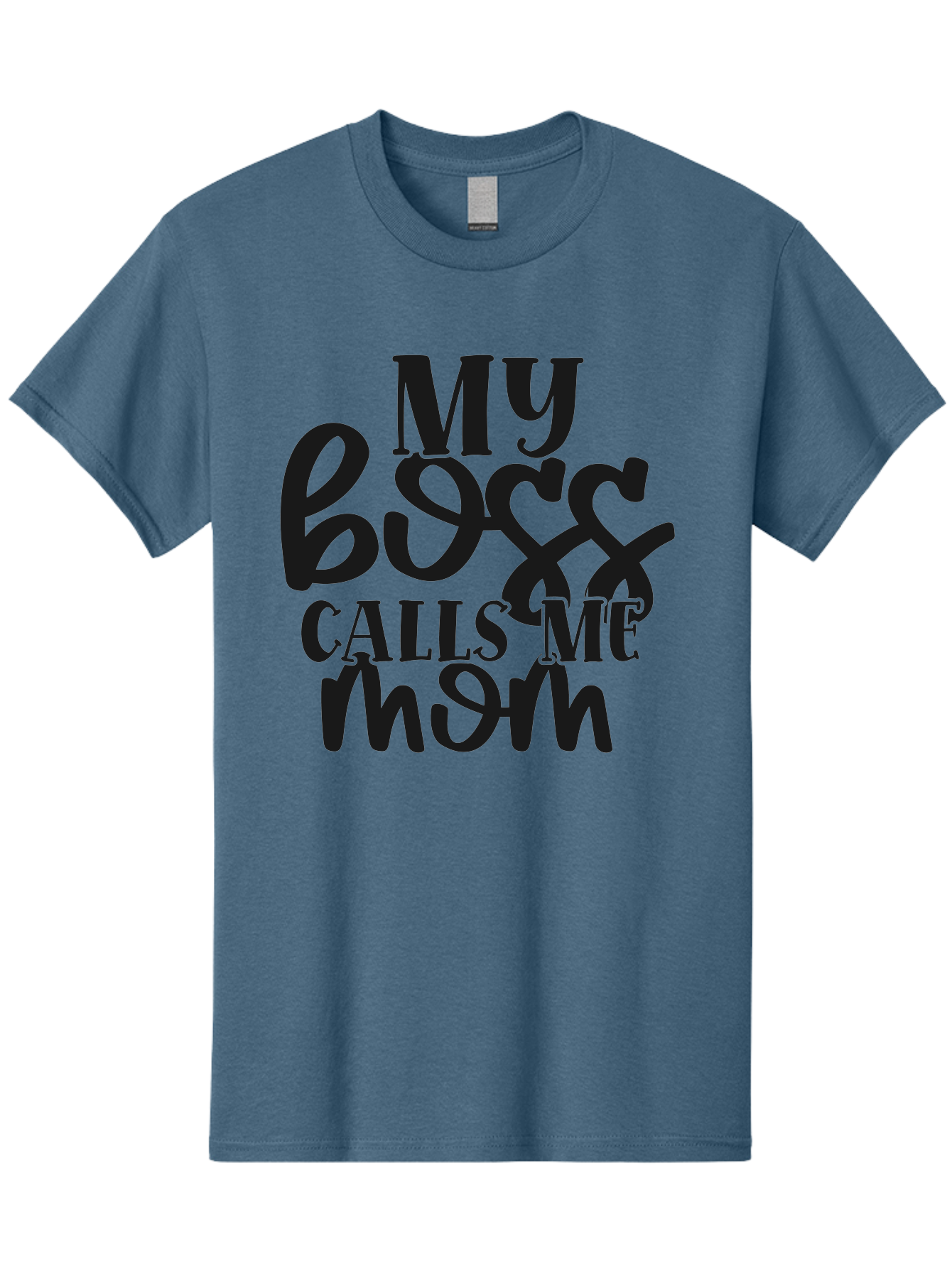 My-Boss-Calls-Me-Mom Men'S Graphic Tee, 100% Cotton, Comfortable Casual Summer Wear, Machine Washable, Funny Mom Quote, Working Mom Humor, Office Mom Joke, Mom Life, Workplace Humor, Motherhood, Working Mother, Office Humor Aad448 27