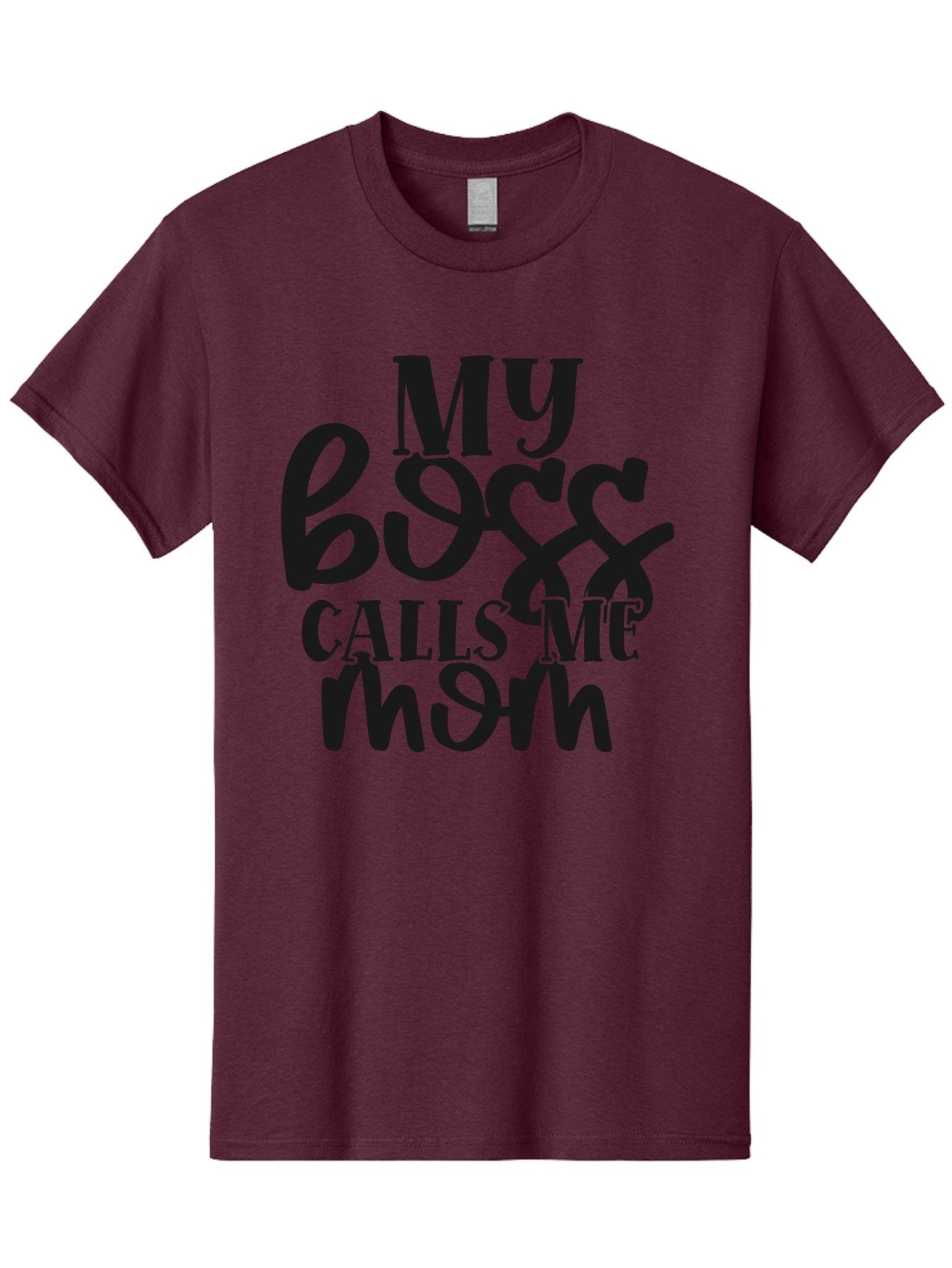 My-Boss-Calls-Me-Mom Men'S Graphic Tee, 100% Cotton, Comfortable Casual Summer Wear, Machine Washable, Funny Mom Quote, Working Mom Humor, Office Mom Joke, Mom Life, Workplace Humor, Motherhood, Working Mother, Office Humor Aad448 3