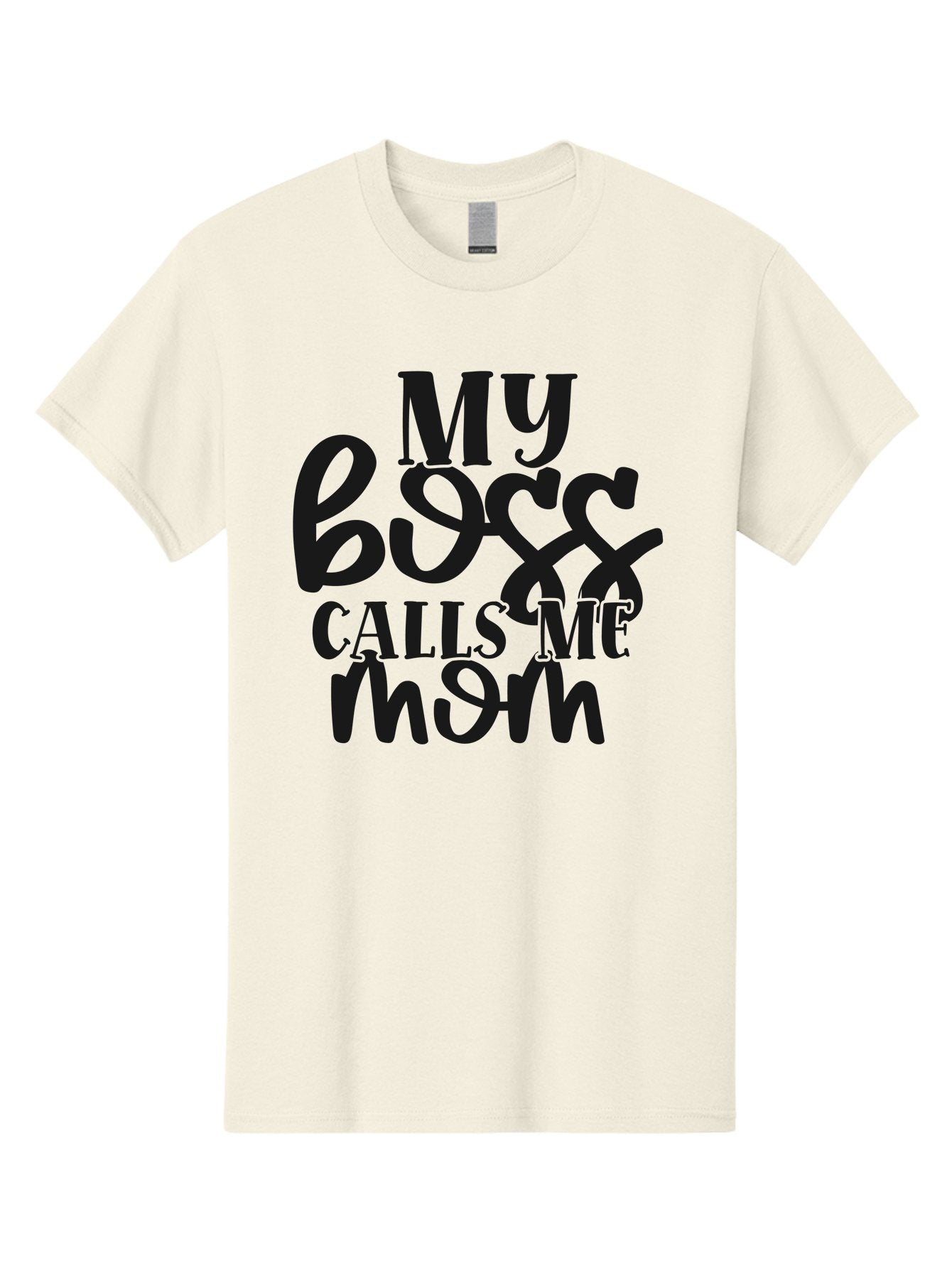 My-Boss-Calls-Me-Mom Men'S Graphic Tee, 100% Cotton, Comfortable Casual Summer Wear, Machine Washable, Funny Mom Quote, Working Mom Humor, Office Mom Joke, Mom Life, Workplace Humor, Motherhood, Working Mother, Office Humor Aad448 9