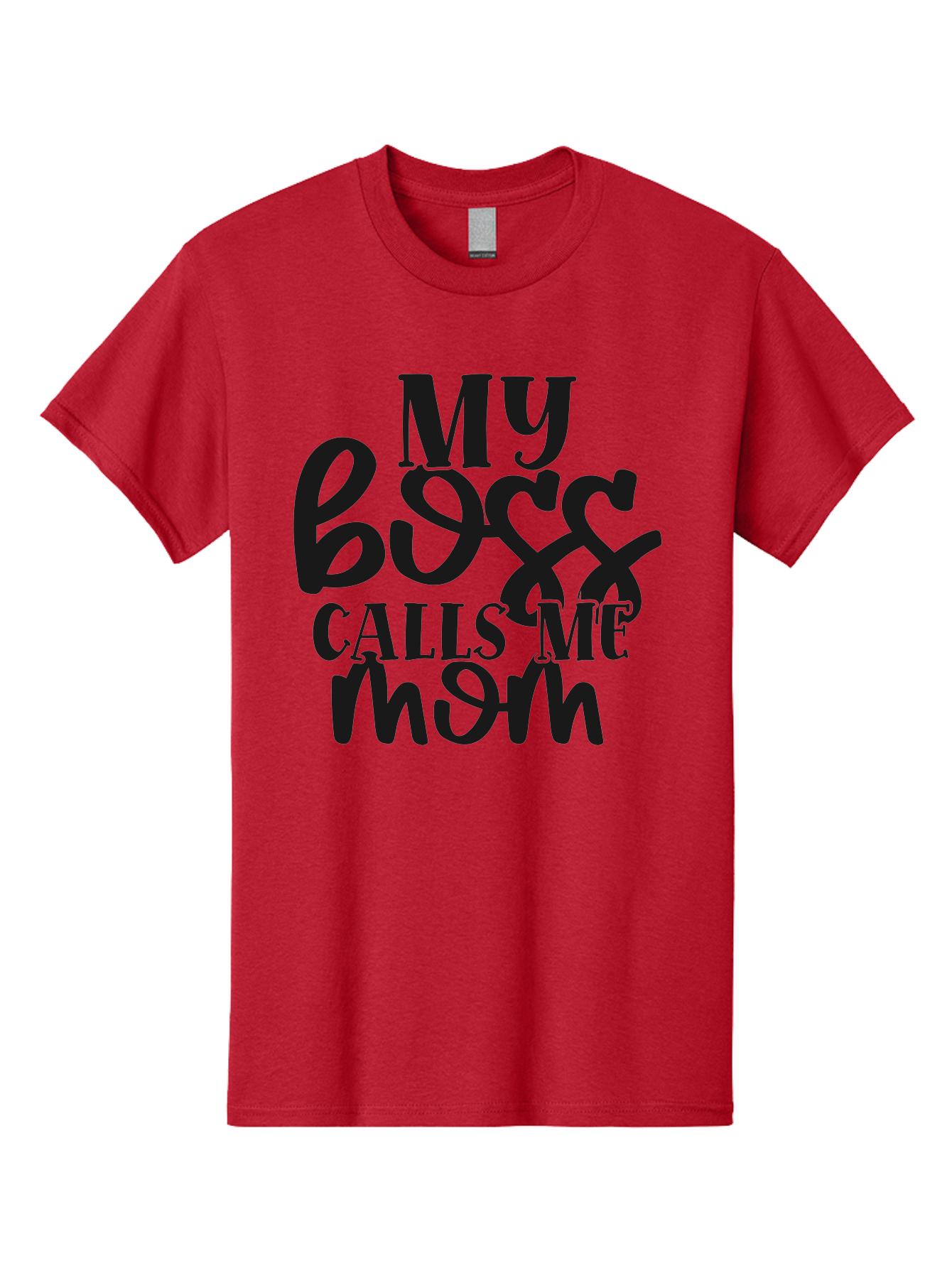 My-Boss-Calls-Me-Mom Men'S Graphic Tee, 100% Cotton, Comfortable Casual Summer Wear, Machine Washable, Funny Mom Quote, Working Mom Humor, Office Mom Joke, Mom Life, Workplace Humor, Motherhood, Working Mother, Office Humor Aad448 3