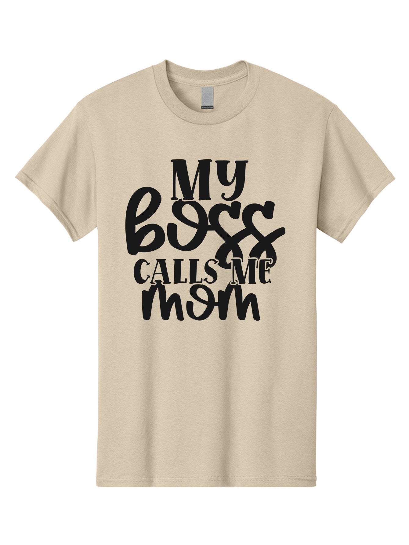 My-Boss-Calls-Me-Mom Men'S Graphic Tee, 100% Cotton, Comfortable Casual Summer Wear, Machine Washable, Funny Mom Quote, Working Mom Humor, Office Mom Joke, Mom Life, Workplace Humor, Motherhood, Working Mother, Office Humor Aad448 15
