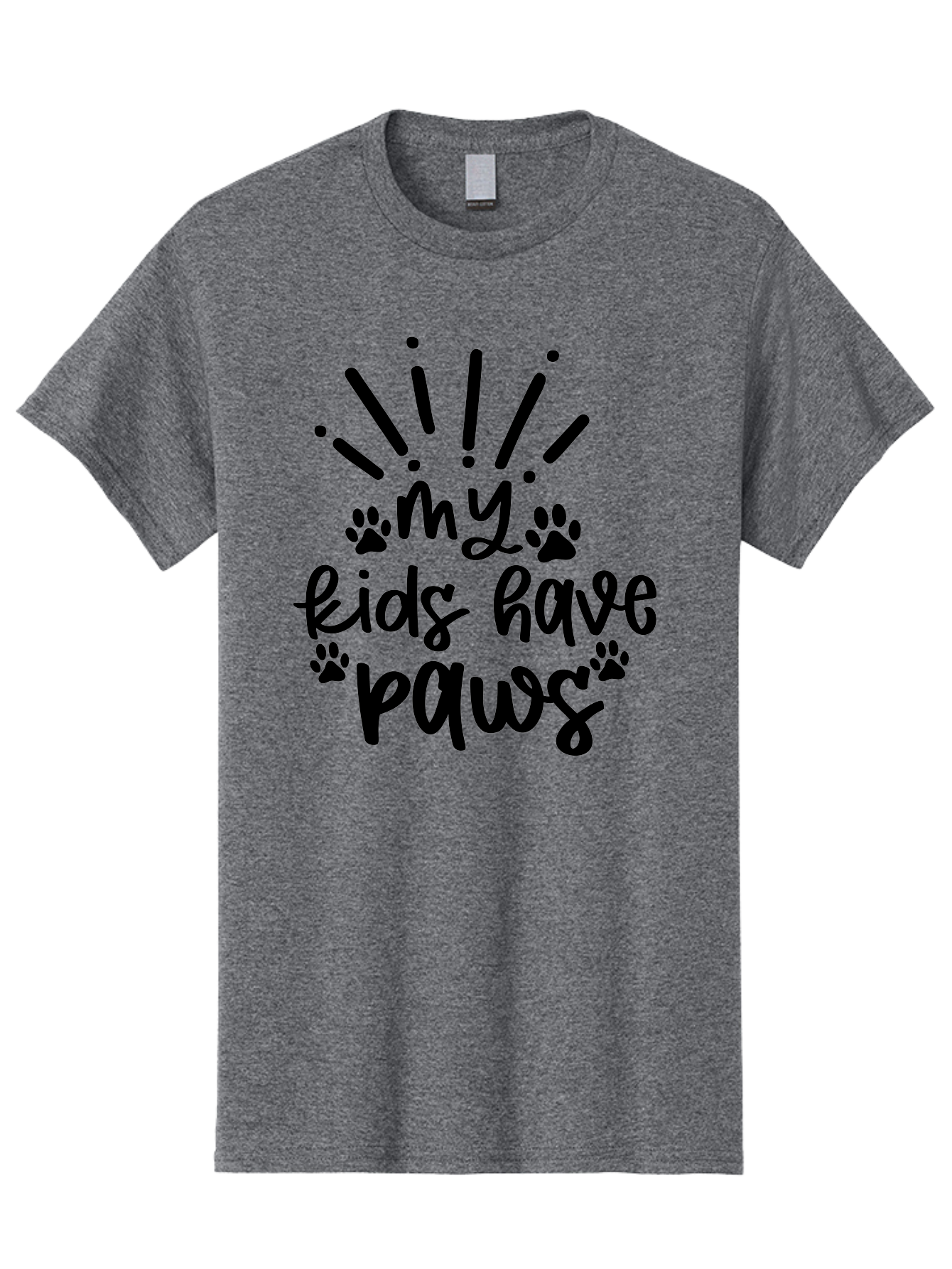 My-Kids-Have-Paws-1 Men'S Graphic Tee, 100% Cotton, Comfortable Casual Summer Wear, Machine Washable, Dog Lovers Quote, Pet Owners, Funny Dog Quotes, Dog Mom Quotes, Paw Print Design, Playful Typography, Dog Parenting Aad451 27