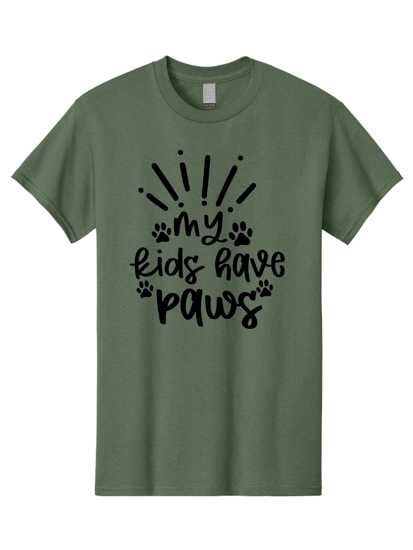 My-Kids-Have-Paws-1 Men'S Graphic Tee, 100% Cotton, Comfortable Casual Summer Wear, Machine Washable, Dog Lovers Quote, Pet Owners, Funny Dog Quotes, Dog Mom Quotes, Paw Print Design, Playful Typography, Dog Parenting Aad451 17