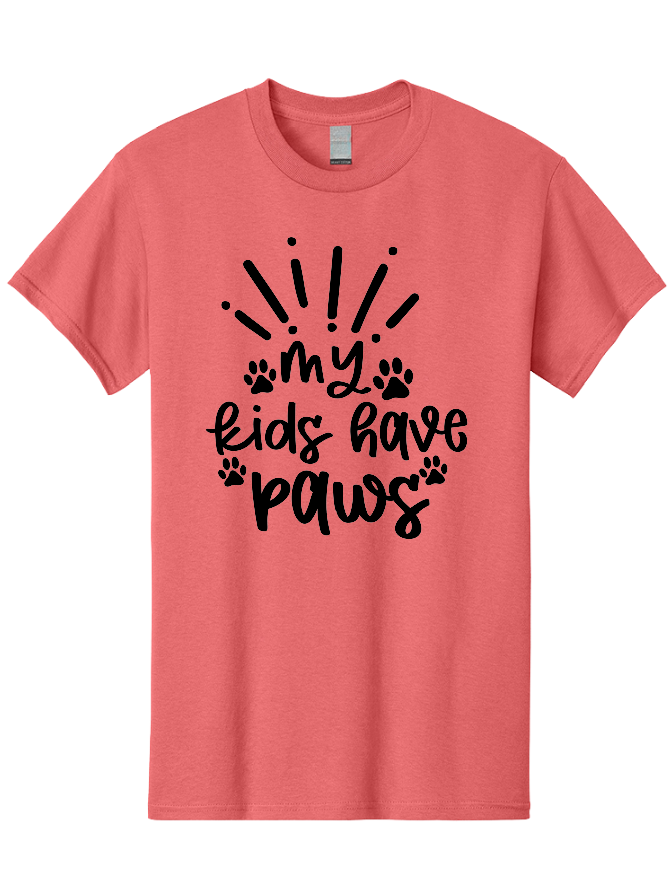 My-Kids-Have-Paws Men'S Graphic Tee, 100% Cotton, Comfortable Casual Summer Wear, Machine Washable, Funny Quote, Dog Lover Gift, Pet Parent, Paw Print Design, Animal Lover, Pet Quote, Dog Mom Aad452 13