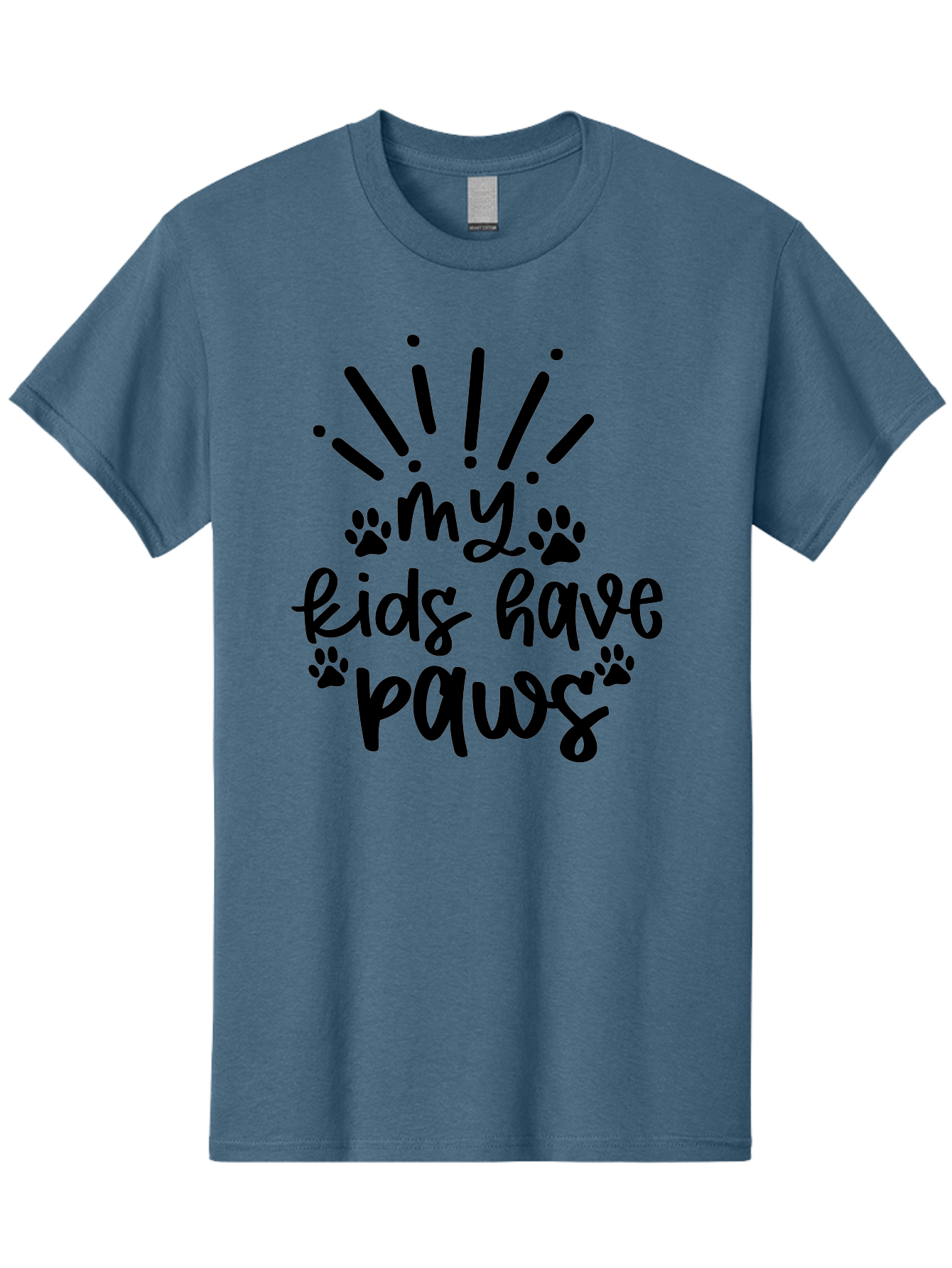 My-Kids-Have-Paws Men'S Graphic Tee, 100% Cotton, Comfortable Casual Summer Wear, Machine Washable, Funny Quote, Dog Lover Gift, Pet Parent, Paw Print Design, Animal Lover, Pet Quote, Dog Mom Aad452 29