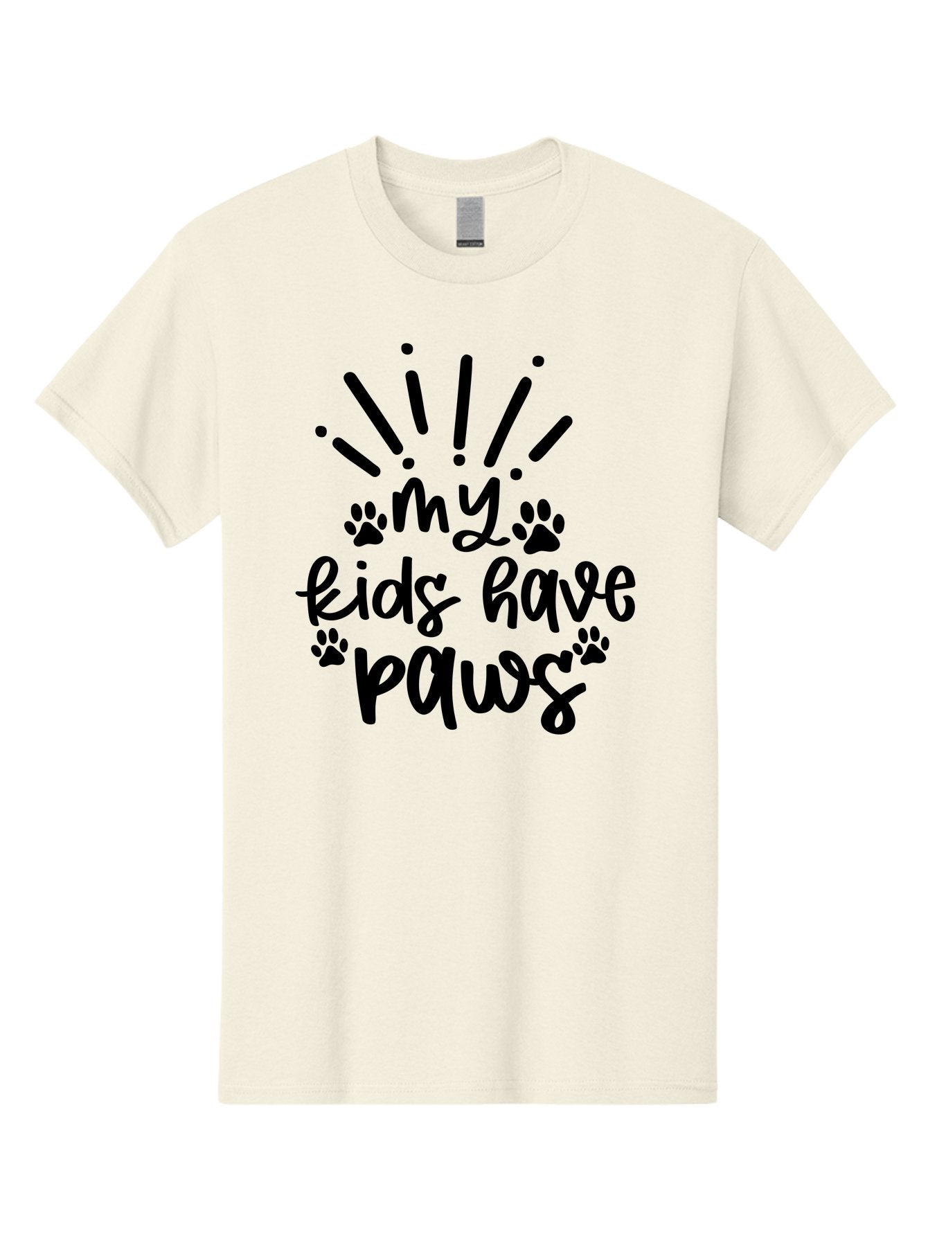 My-Kids-Have-Paws Men'S Graphic Tee, 100% Cotton, Comfortable Casual Summer Wear, Machine Washable, Funny Quote, Dog Lover Gift, Pet Parent, Paw Print Design, Animal Lover, Pet Quote, Dog Mom Aad452 8