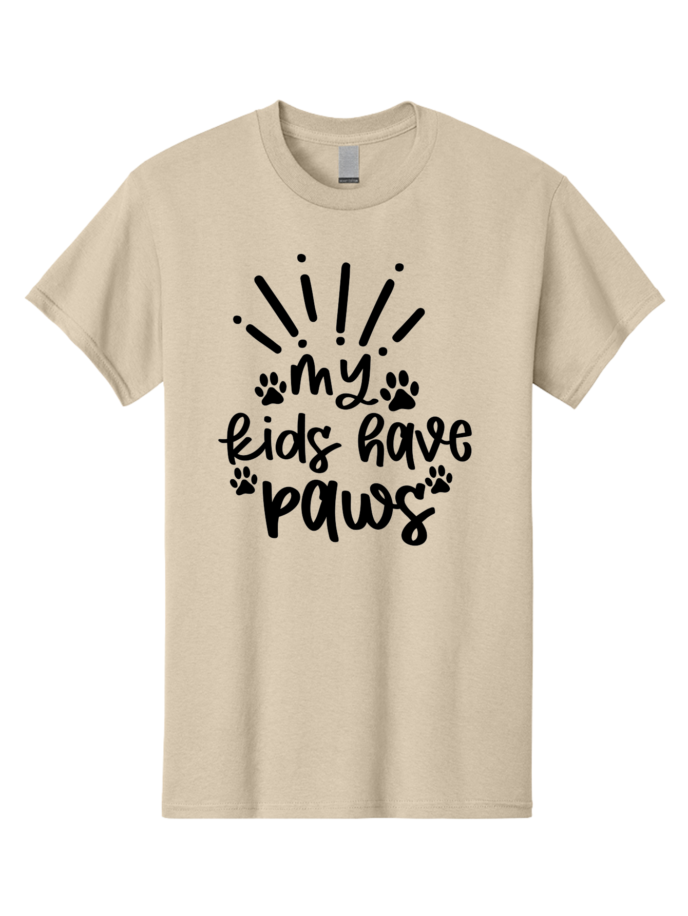 My-Kids-Have-Paws Men'S Graphic Tee, 100% Cotton, Comfortable Casual Summer Wear, Machine Washable, Funny Quote, Dog Lover Gift, Pet Parent, Paw Print Design, Animal Lover, Pet Quote, Dog Mom Aad452 9