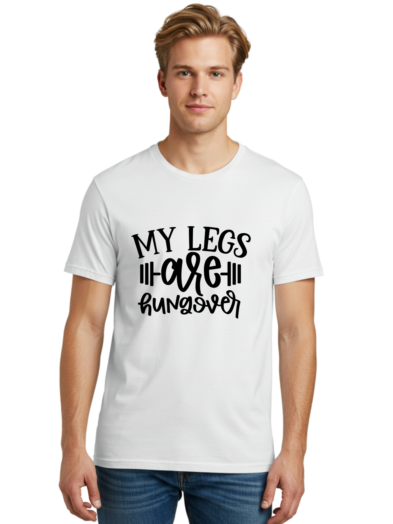 My-Legs-Have-Hungover Men'S Graphic Tee, 100% Cotton, Comfortable Casual Summer Wear, Machine Washable, Funny Gym Quote, Workout Motivation, Hangover Humor, Fitness Design, Leg Day Quote, Humorous Fitness, Gym Humor, Funny Fitness Quote Aad453