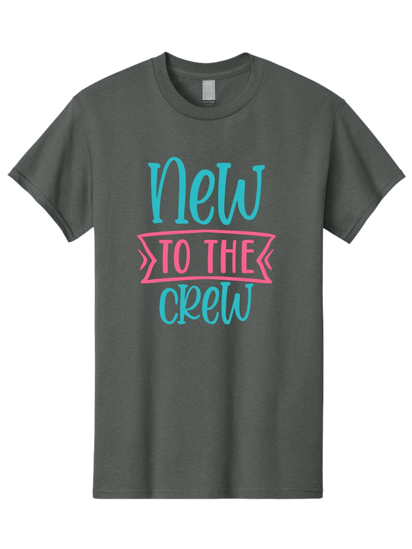 New-To-The-Crew Men'S Graphic Tee, 100% Cotton, Comfortable Casual Summer Wear, Machine Washable, New Team Member, Welcome Message, Modern Typography, Stylized Text, Vibrant Colors, Greeting Card, Team Introduction, Friendly Tone Aad454