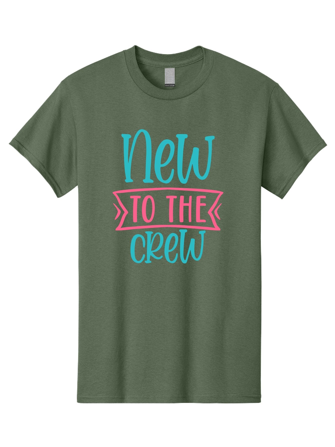 New-To-The-Crew Men'S Graphic Tee, 100% Cotton, Comfortable Casual Summer Wear, Machine Washable, New Team Member, Welcome Message, Modern Typography, Stylized Text, Vibrant Colors, Greeting Card, Team Introduction, Friendly Tone Aad454 13
