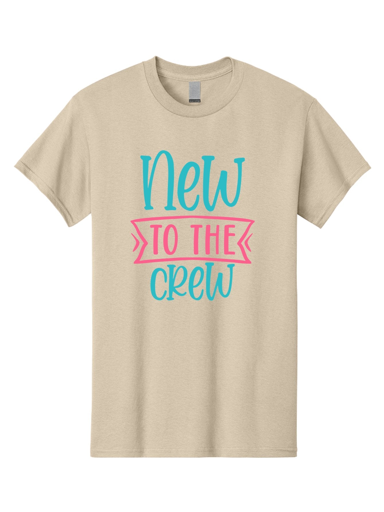 New-To-The-Crew Men'S Graphic Tee, 100% Cotton, Comfortable Casual Summer Wear, Machine Washable, New Team Member, Welcome Message, Modern Typography, Stylized Text, Vibrant Colors, Greeting Card, Team Introduction, Friendly Tone Aad454 3