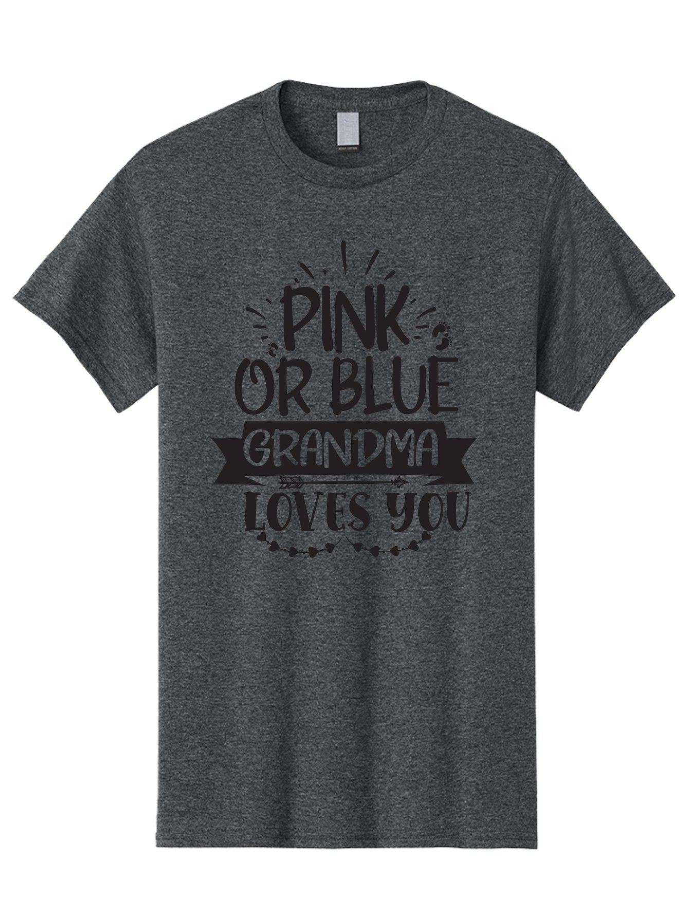 Pink-Or-Blue-Grandma-Loves-You Men'S Graphic Tee, 100% Cotton, Comfortable Casual Summer Wear, Machine Washable, Grandma Love, Baby Reveal, Pink Or Blue, Grandma Gift, Baby Shower, Cute Grandma, Gender Reveal, Baby Love Aad458 12