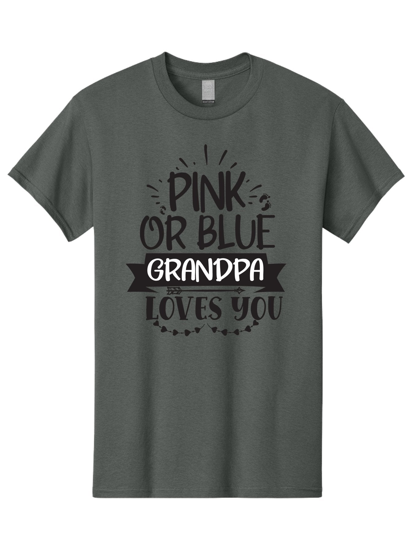 Pink-Or-Blue-Grandpa Men'S Graphic Tee, 100% Cotton, Comfortable Casual Summer Wear, Machine Washable, Grandpa Love, Baby Reveal, Pink Or Blue, Grandpa Quote, Baby Shower Gift, Grandpa To Be, Baby Announcement Aad459 10