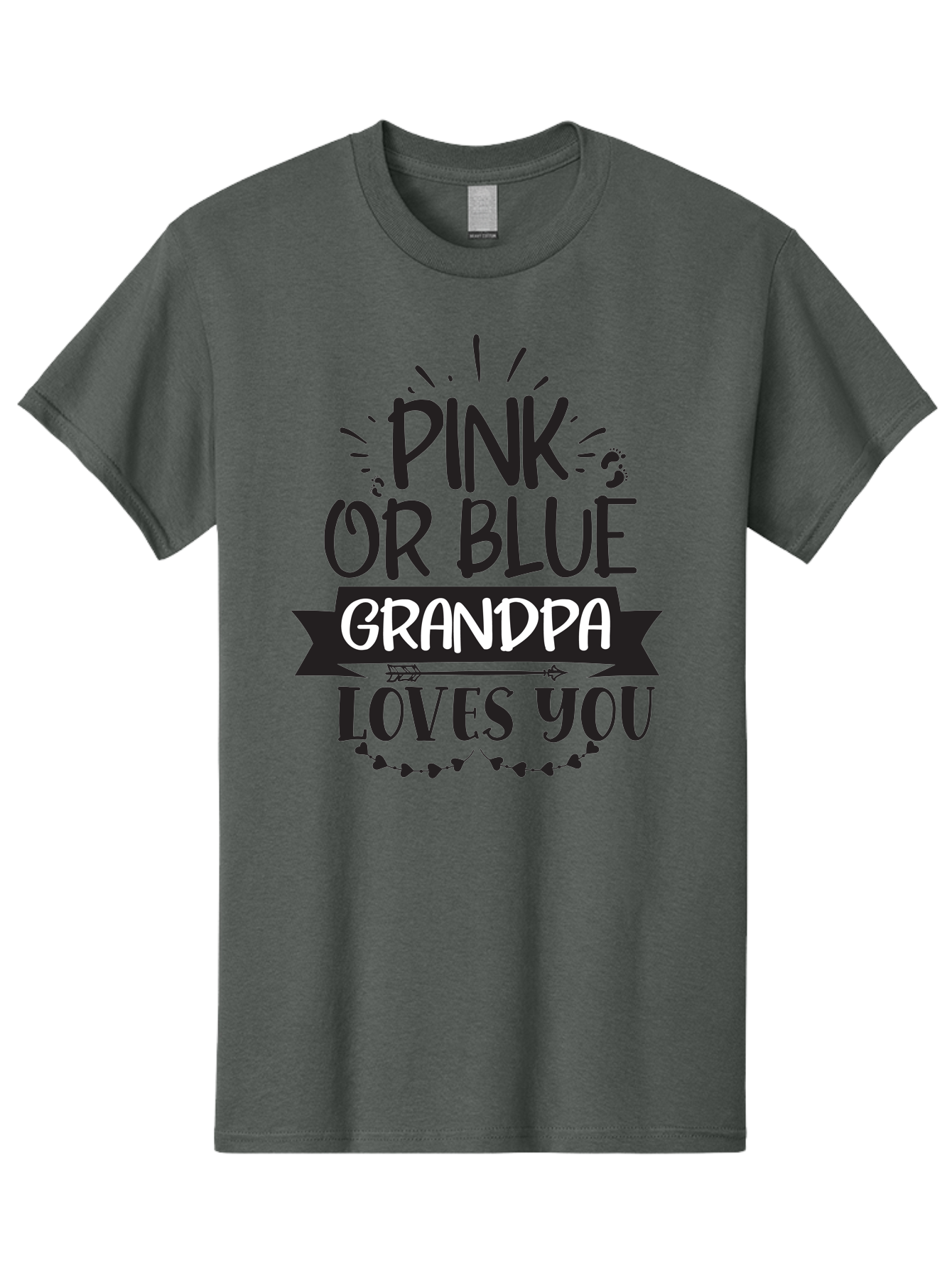 Pink-Or-Blue-Grandpa Men'S Graphic Tee, 100% Cotton, Comfortable Casual Summer Wear, Machine Washable, Grandpa Love, Baby Reveal, Pink Or Blue, Grandpa Quote, Baby Shower Gift, Grandpa To Be, Baby Announcement Aad459 27