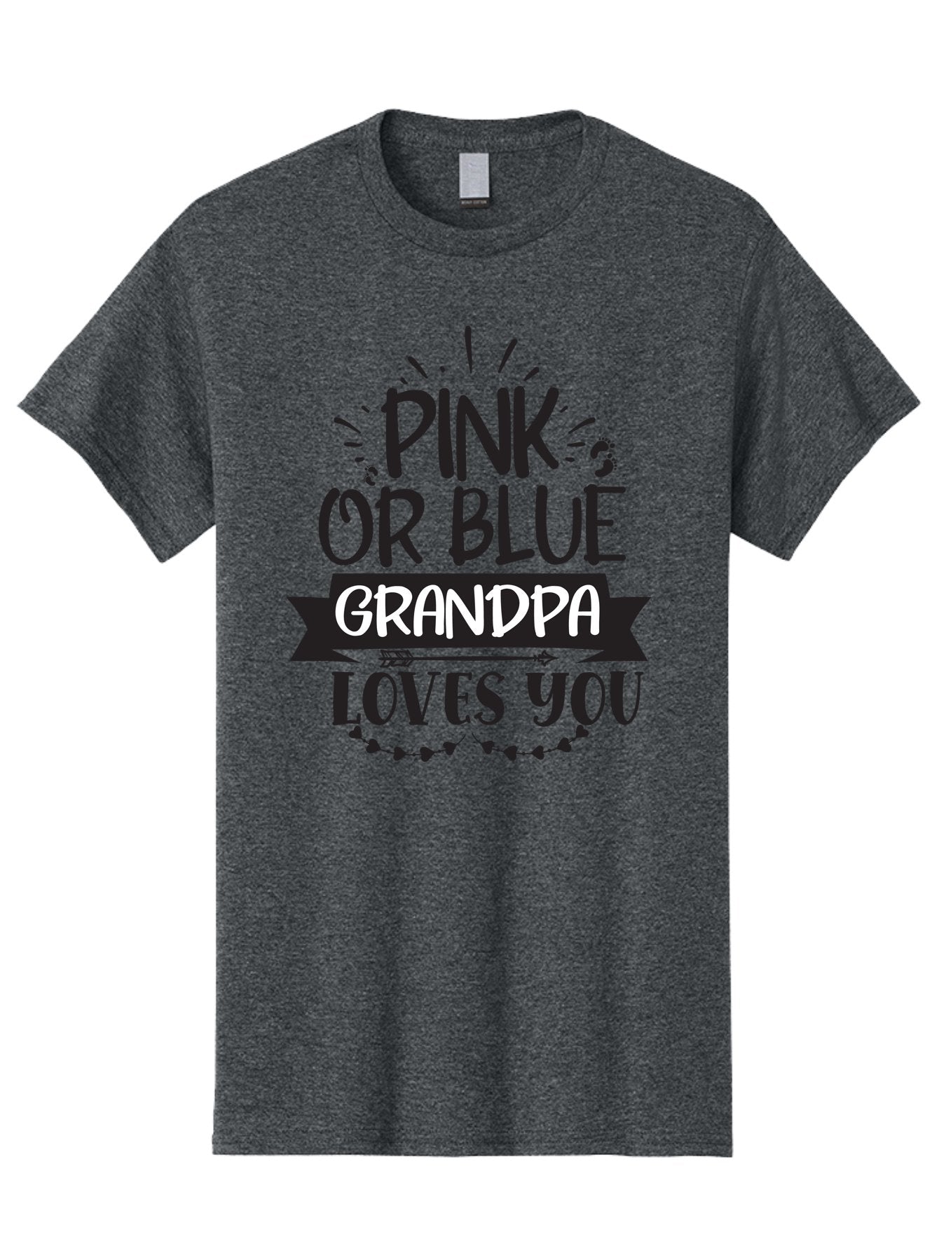 Pink-Or-Blue-Grandpa Men'S Graphic Tee, 100% Cotton, Comfortable Casual Summer Wear, Machine Washable, Grandpa Love, Baby Reveal, Pink Or Blue, Grandpa Quote, Baby Shower Gift, Grandpa To Be, Baby Announcement Aad459 15