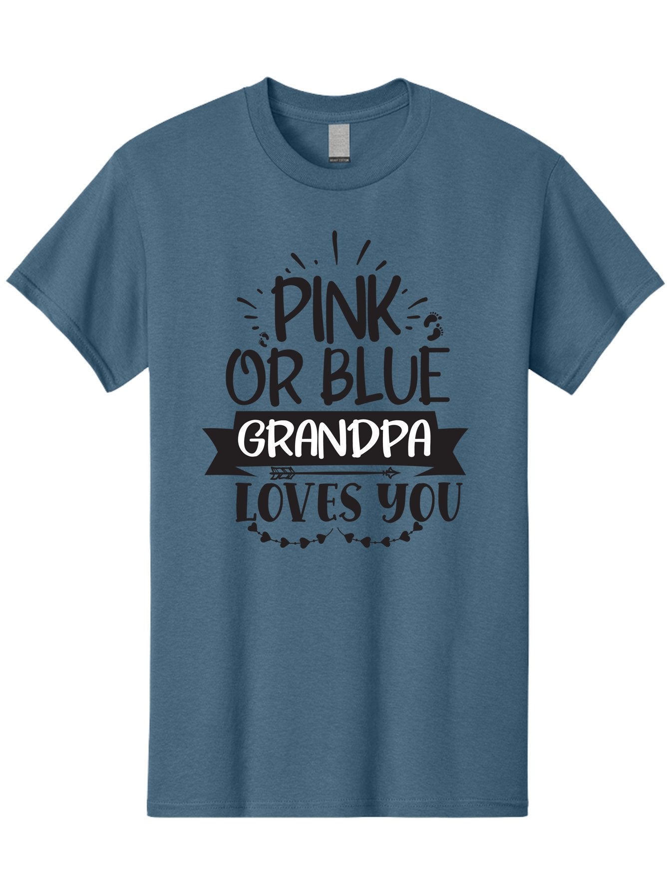Pink-Or-Blue-Grandpa Men'S Graphic Tee, 100% Cotton, Comfortable Casual Summer Wear, Machine Washable, Grandpa Love, Baby Reveal, Pink Or Blue, Grandpa Quote, Baby Shower Gift, Grandpa To Be, Baby Announcement Aad459 6