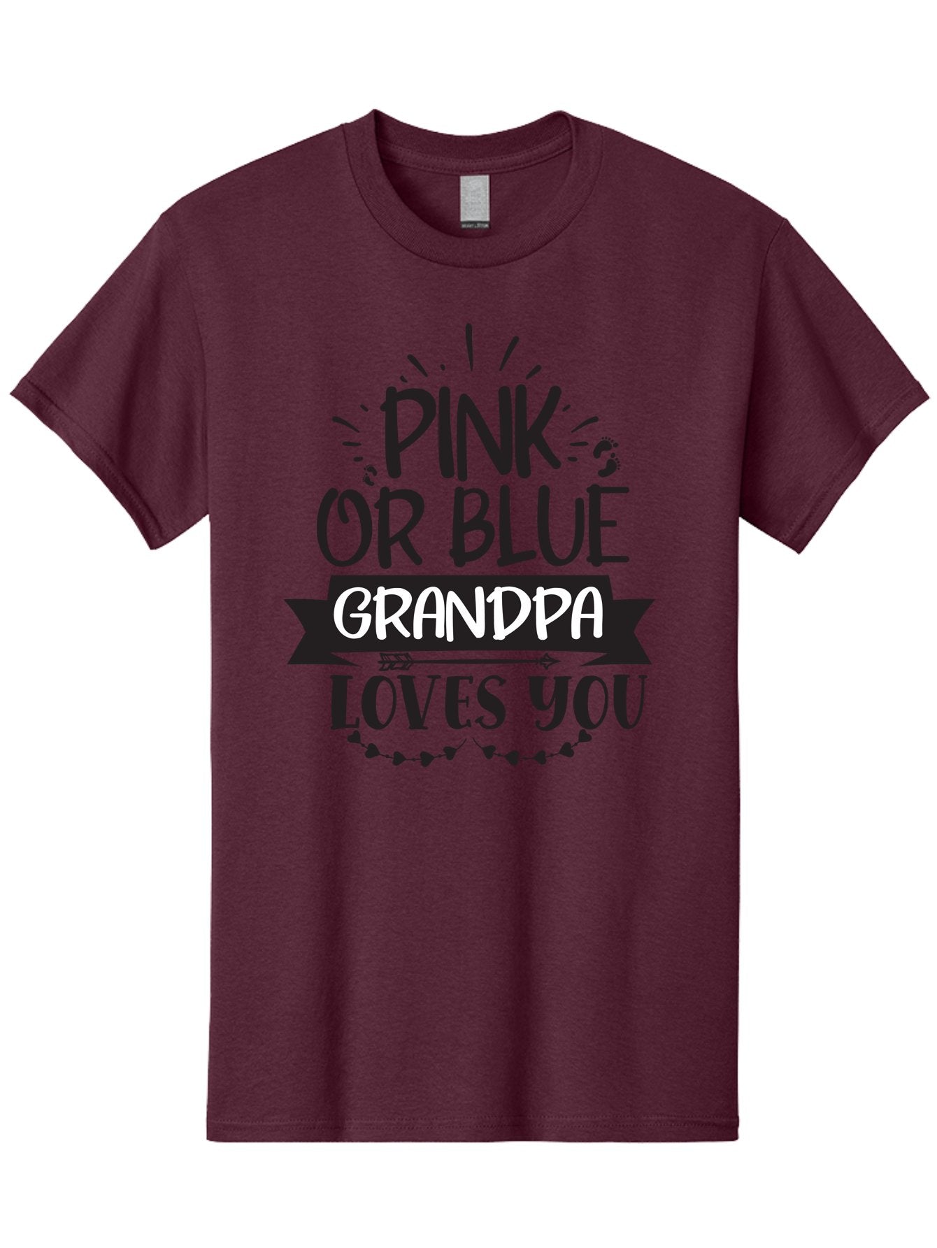Pink-Or-Blue-Grandpa Men'S Graphic Tee, 100% Cotton, Comfortable Casual Summer Wear, Machine Washable, Grandpa Love, Baby Reveal, Pink Or Blue, Grandpa Quote, Baby Shower Gift, Grandpa To Be, Baby Announcement Aad459 7
