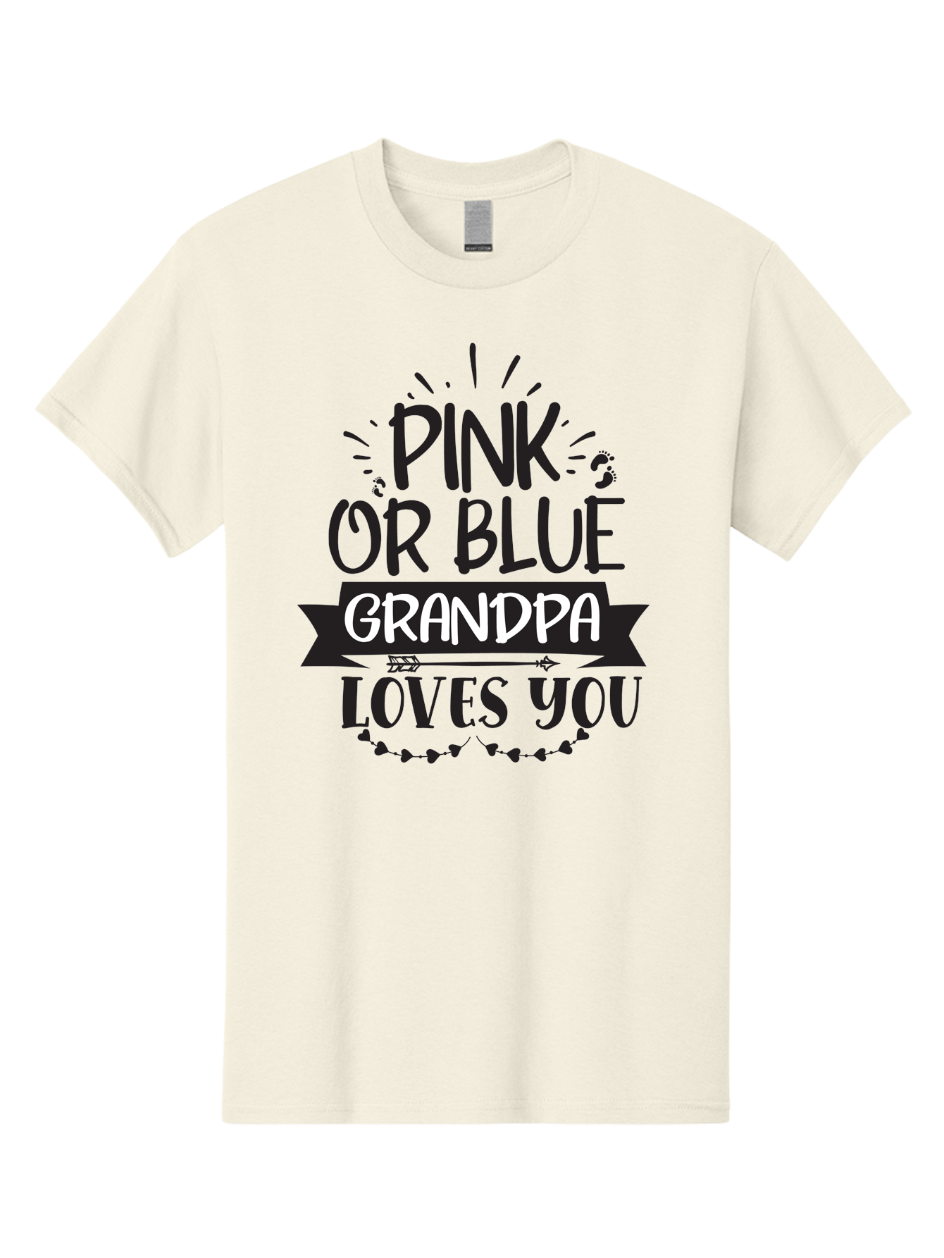 Pink-Or-Blue-Grandpa Men'S Graphic Tee, 100% Cotton, Comfortable Casual Summer Wear, Machine Washable, Grandpa Love, Baby Reveal, Pink Or Blue, Grandpa Quote, Baby Shower Gift, Grandpa To Be, Baby Announcement Aad459 23