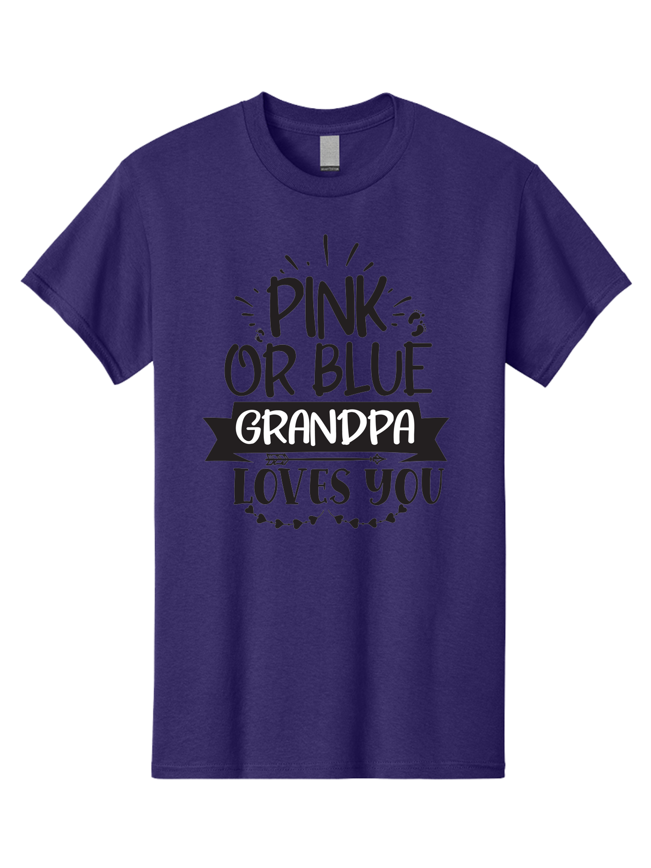 Pink-Or-Blue-Grandpa Men'S Graphic Tee, 100% Cotton, Comfortable Casual Summer Wear, Machine Washable, Grandpa Love, Baby Reveal, Pink Or Blue, Grandpa Quote, Baby Shower Gift, Grandpa To Be, Baby Announcement Aad459 17