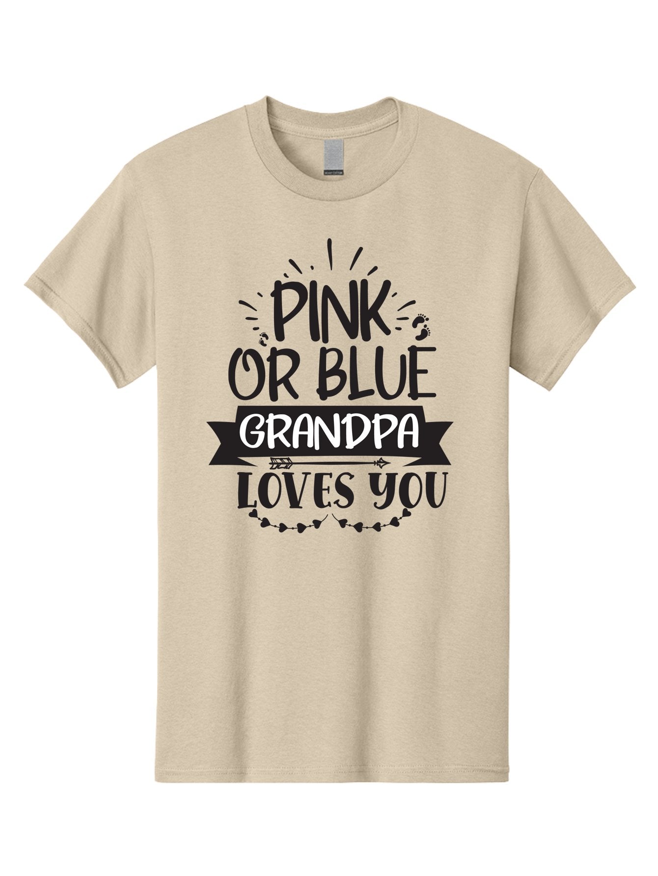 Pink-Or-Blue-Grandpa Men'S Graphic Tee, 100% Cotton, Comfortable Casual Summer Wear, Machine Washable, Grandpa Love, Baby Reveal, Pink Or Blue, Grandpa Quote, Baby Shower Gift, Grandpa To Be, Baby Announcement Aad459 9