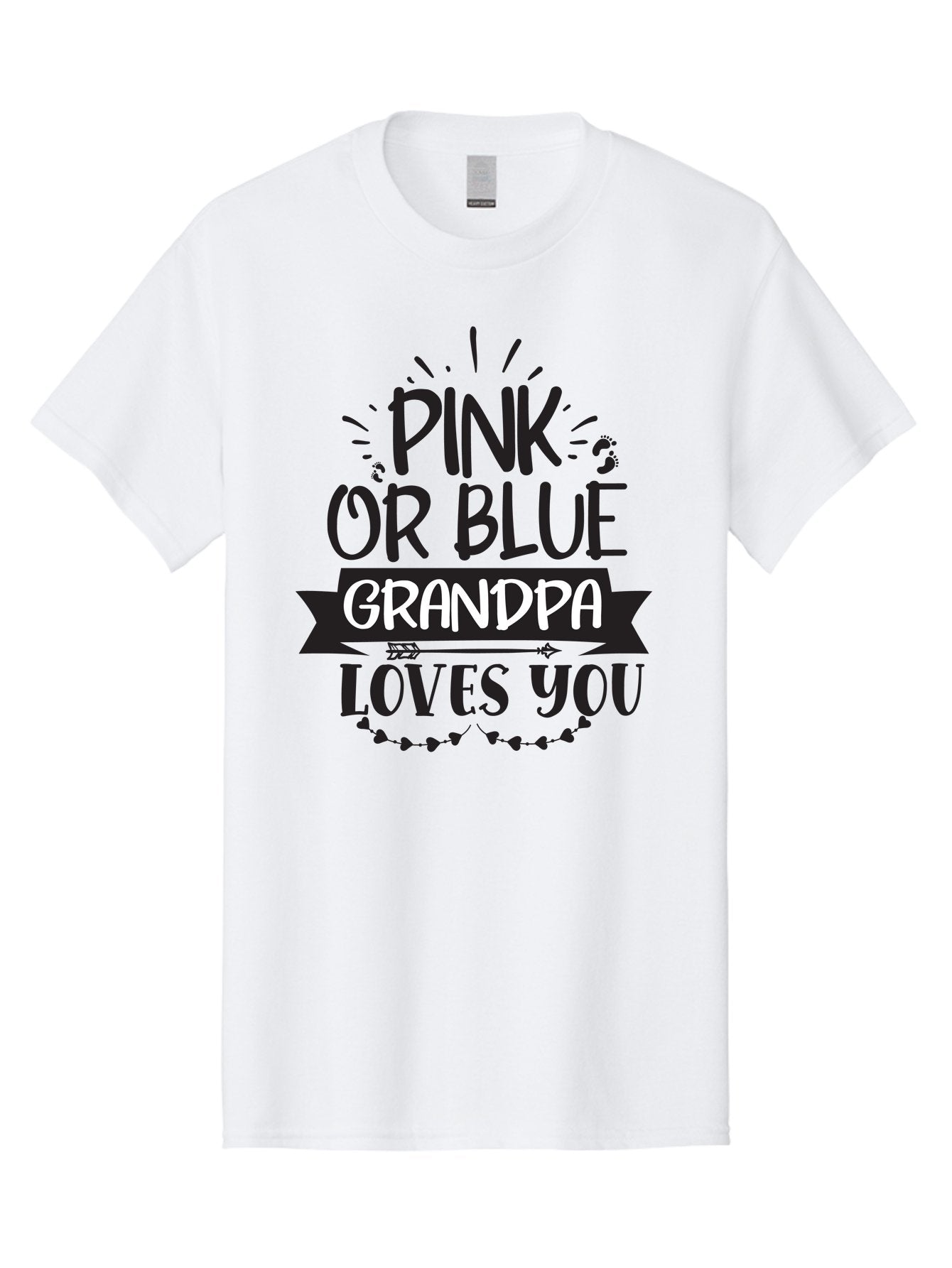 Pink-Or-Blue-Grandpa Men'S Graphic Tee, 100% Cotton, Comfortable Casual Summer Wear, Machine Washable, Grandpa Love, Baby Reveal, Pink Or Blue, Grandpa Quote, Baby Shower Gift, Grandpa To Be, Baby Announcement Aad459 14