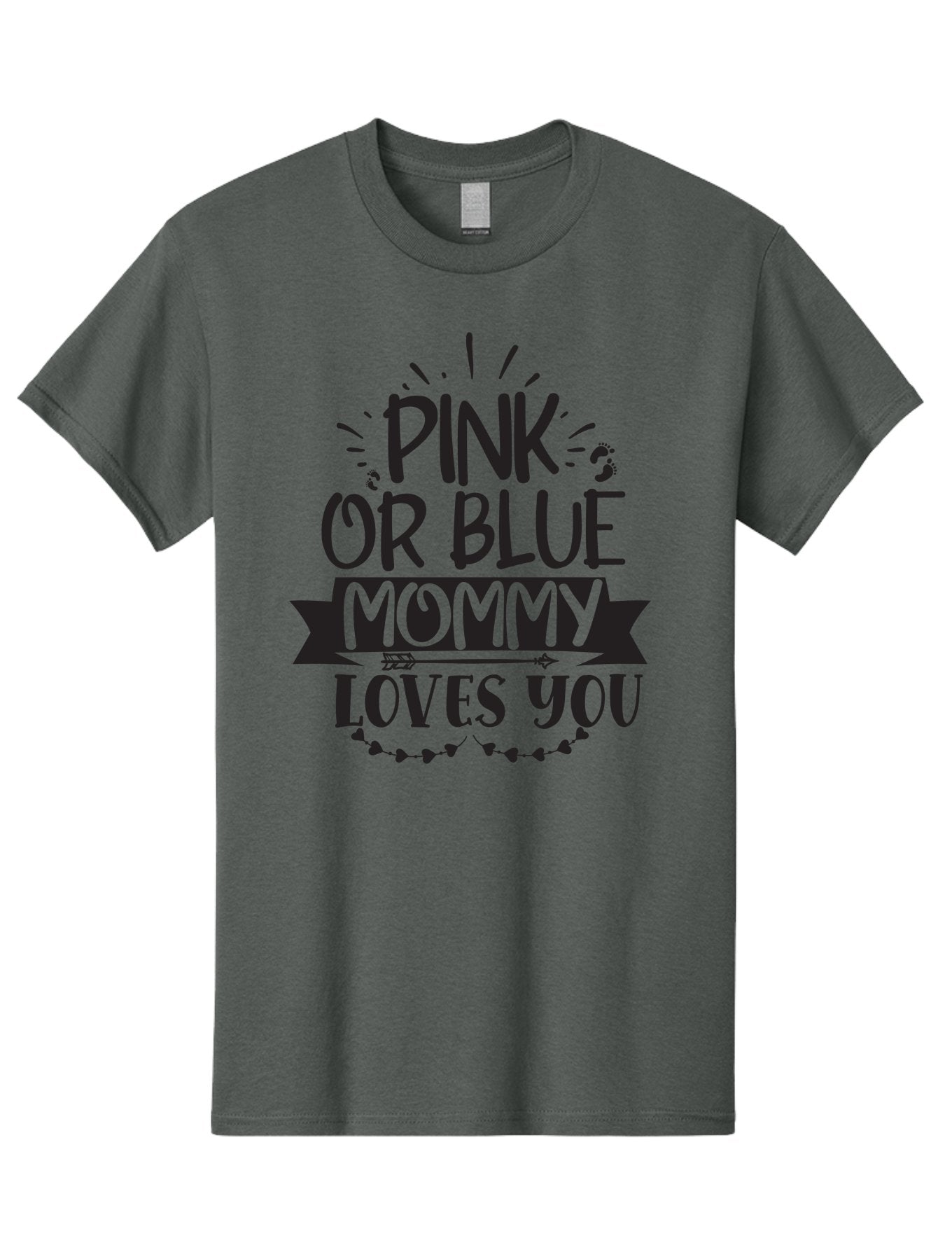 Pink-Or-Blue-Mommy-Loves-You Men'S Graphic Tee, 100% Cotton, Comfortable Casual Summer Wear, Machine Washable, Baby Shower Gift Ideas, Mom'S Love, Gender Reveal Party, Baby Love, Newborn Baby, Mom And Baby, Baby Clothes Aad460 13