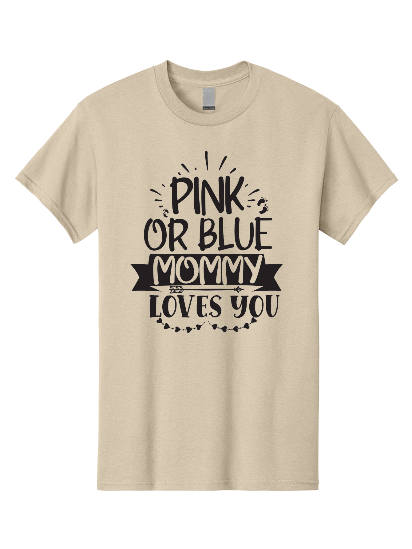 Pink-Or-Blue-Mommy-Loves-You Men'S Graphic Tee, 100% Cotton, Comfortable Casual Summer Wear, Machine Washable, Baby Shower Gift Ideas, Mom'S Love, Gender Reveal Party, Baby Love, Newborn Baby, Mom And Baby, Baby Clothes Aad460 19