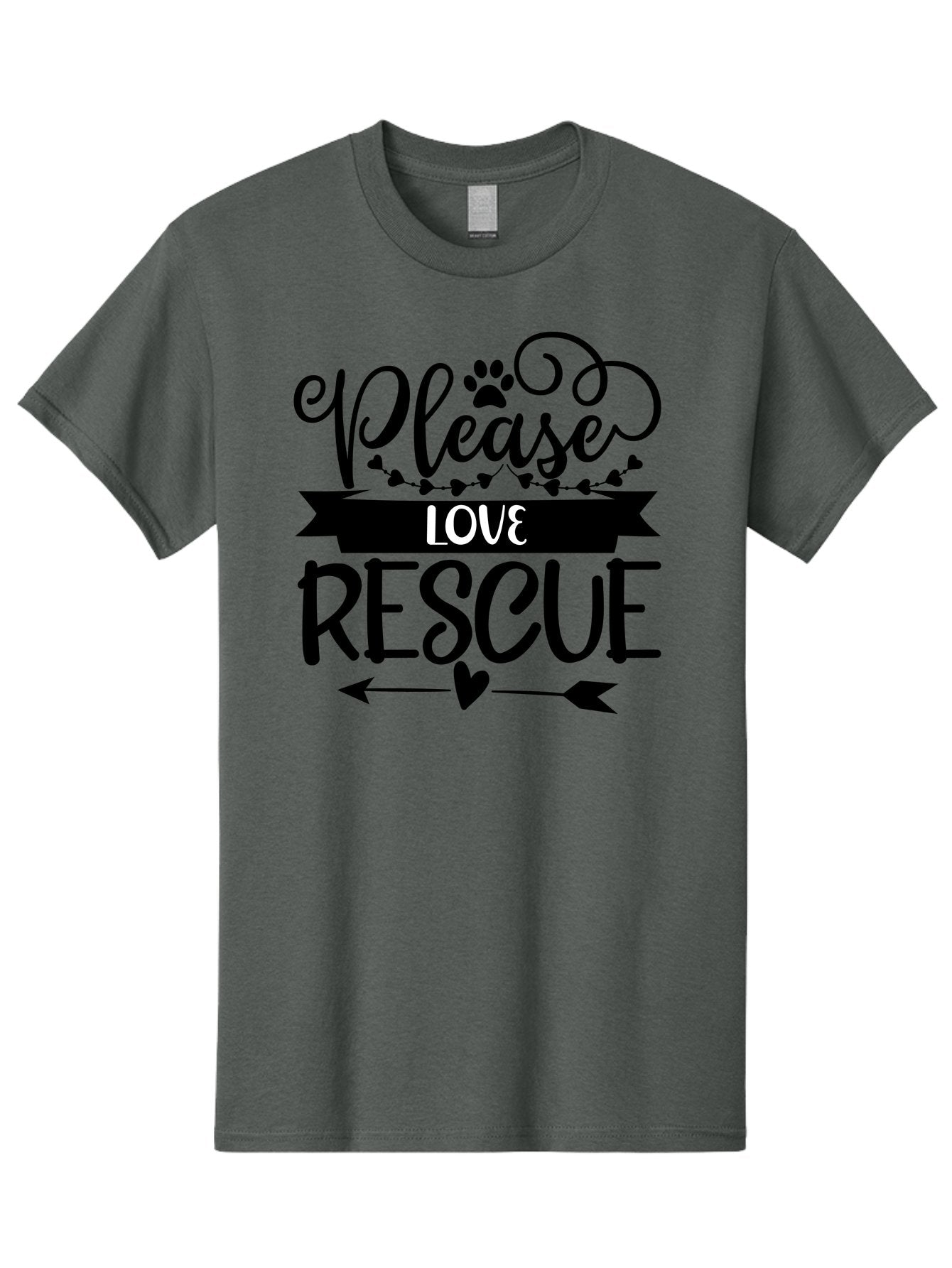 Please-Love-Rescue Men'S Graphic Tee, 100% Cotton, Comfortable Casual Summer Wear, Machine Washable, Animal Rescue, Pet Adoption, Love Animals, Adopt Don'T Shop, Animal Welfare, Charity Support, Kindness To Animals, Rescue Mission Aad464 12