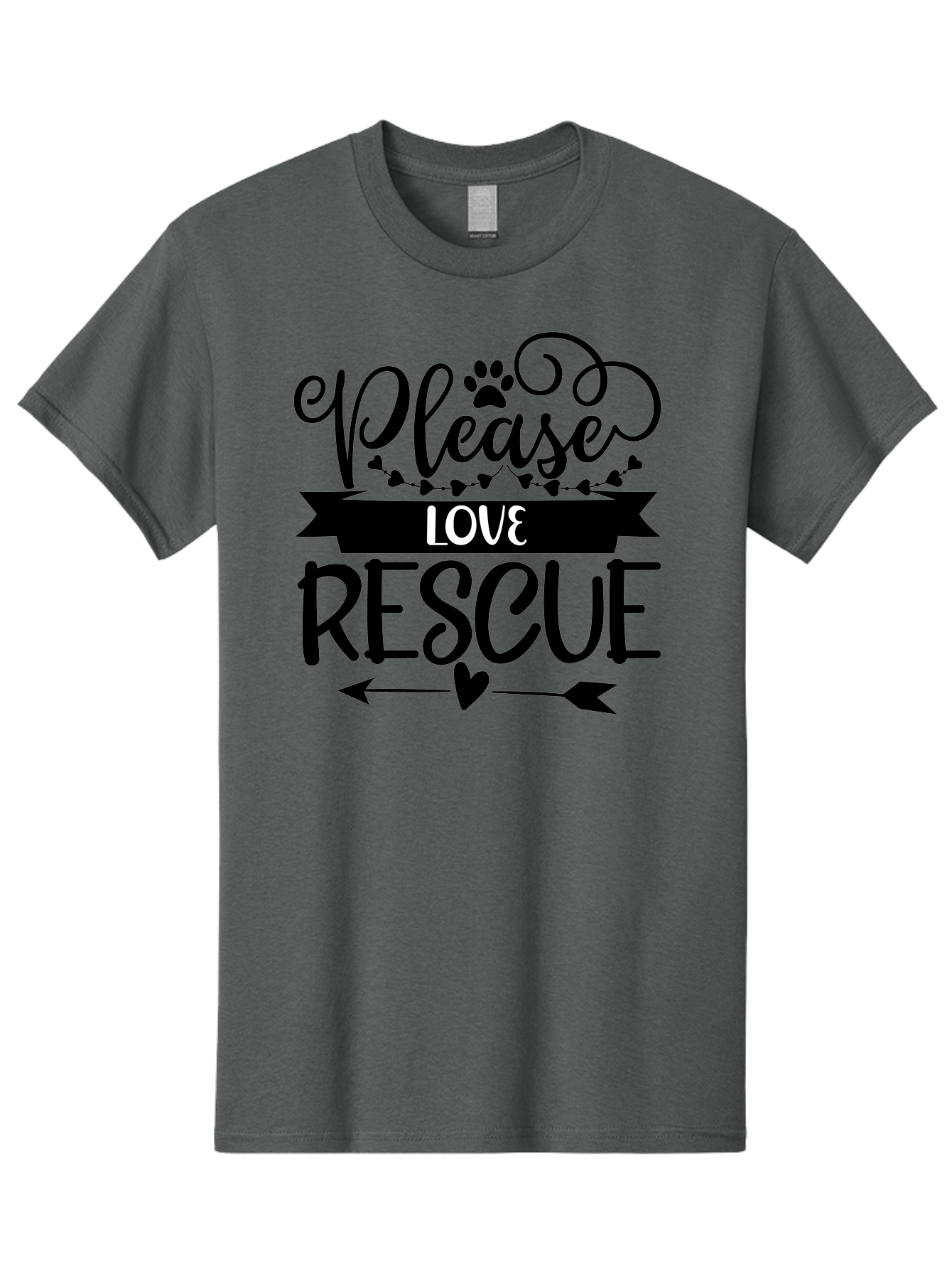 Please-Love-Rescue Men'S Graphic Tee, 100% Cotton, Comfortable Casual Summer Wear, Machine Washable, Animal Rescue, Pet Adoption, Love Animals, Adopt Don'T Shop, Animal Welfare, Charity Support, Kindness To Animals, Rescue Mission Aad464 5