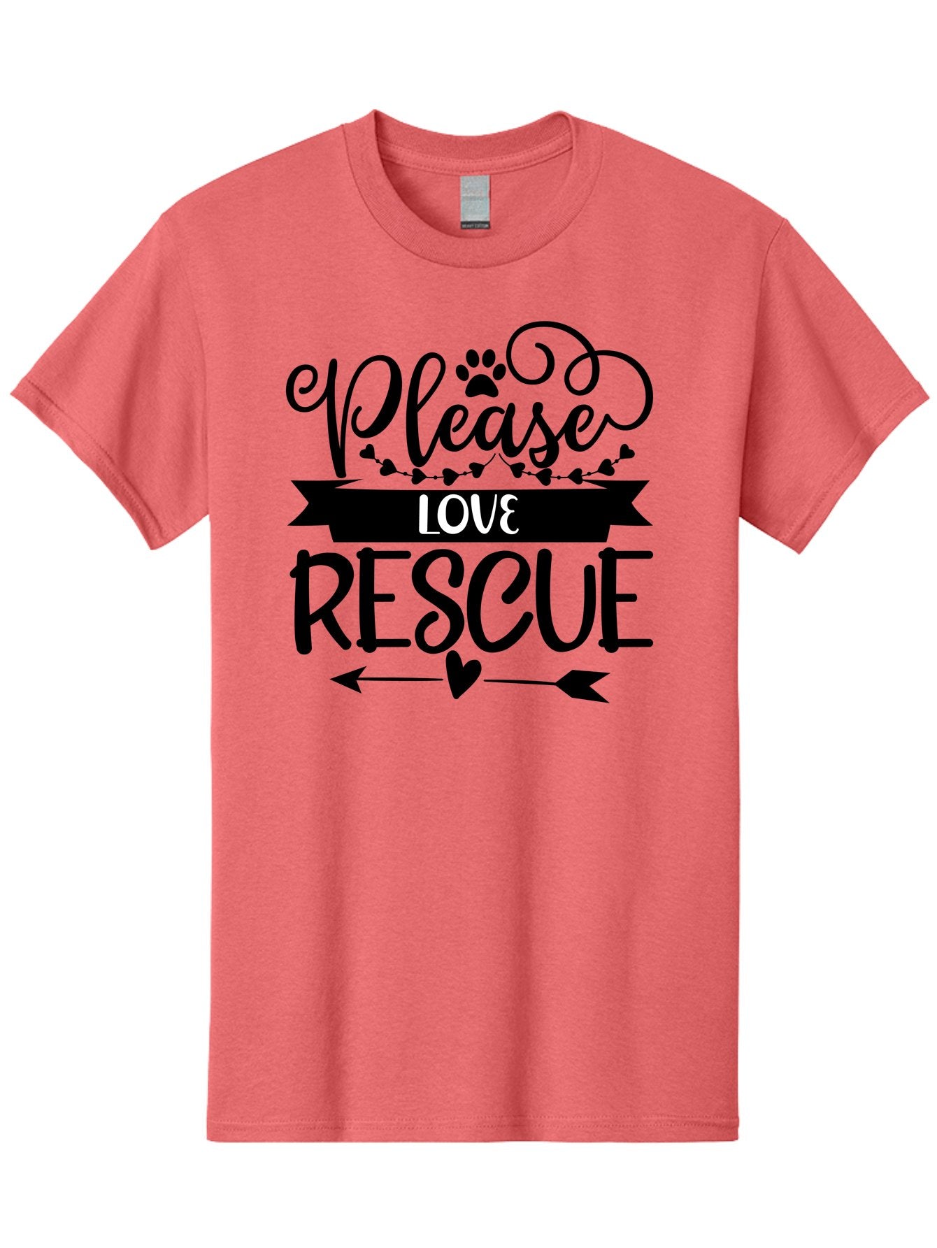 Please-Love-Rescue Men'S Graphic Tee, 100% Cotton, Comfortable Casual Summer Wear, Machine Washable, Animal Rescue, Pet Adoption, Love Animals, Adopt Don'T Shop, Animal Welfare, Charity Support, Kindness To Animals, Rescue Mission Aad464 3