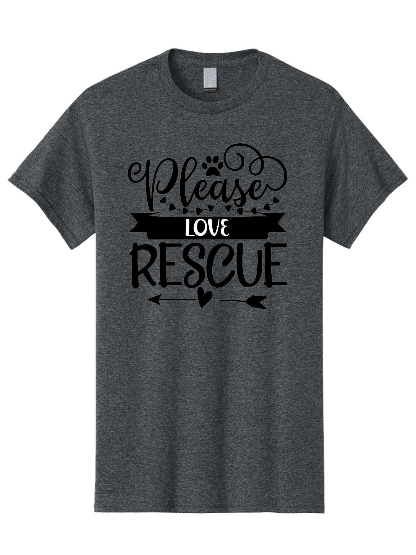 Please-Love-Rescue Men'S Graphic Tee, 100% Cotton, Comfortable Casual Summer Wear, Machine Washable, Animal Rescue, Pet Adoption, Love Animals, Adopt Don'T Shop, Animal Welfare, Charity Support, Kindness To Animals, Rescue Mission Aad464 19