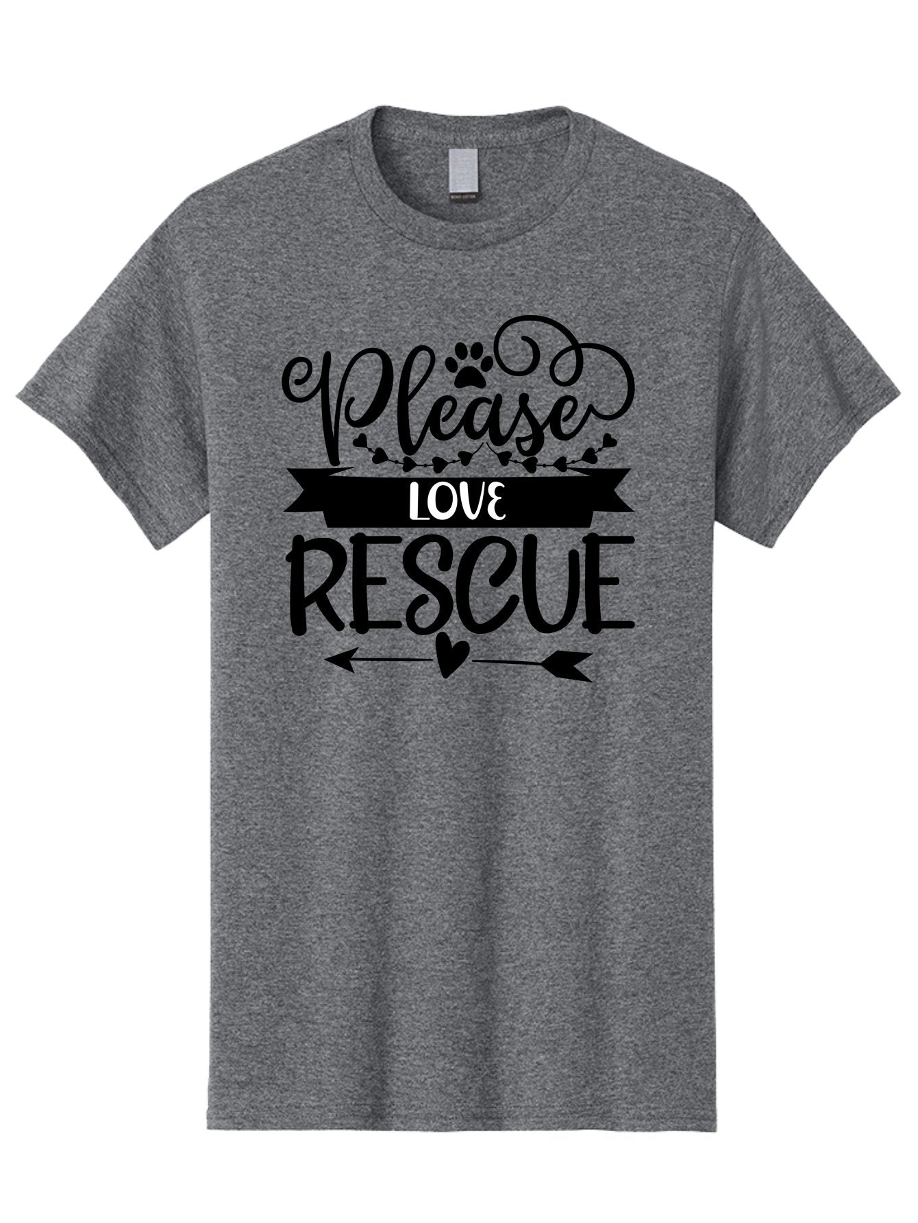 Please-Love-Rescue Men'S Graphic Tee, 100% Cotton, Comfortable Casual Summer Wear, Machine Washable, Animal Rescue, Pet Adoption, Love Animals, Adopt Don'T Shop, Animal Welfare, Charity Support, Kindness To Animals, Rescue Mission Aad464 9