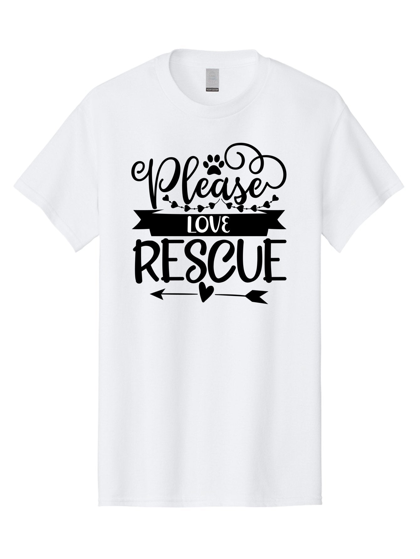 Please-Love-Rescue Men'S Graphic Tee, 100% Cotton, Comfortable Casual Summer Wear, Machine Washable, Animal Rescue, Pet Adoption, Love Animals, Adopt Don'T Shop, Animal Welfare, Charity Support, Kindness To Animals, Rescue Mission Aad464 14
