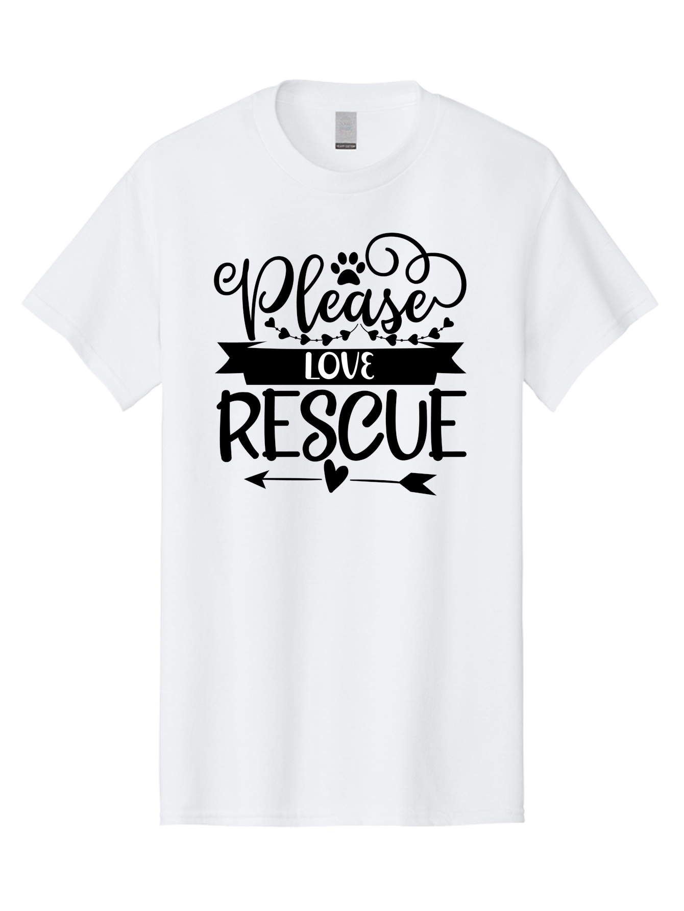 Please-Love-Rescue Men'S Graphic Tee, 100% Cotton, Comfortable Casual Summer Wear, Machine Washable, Animal Rescue, Pet Adoption, Love Animals, Adopt Don'T Shop, Animal Welfare, Charity Support, Kindness To Animals, Rescue Mission Aad464 3