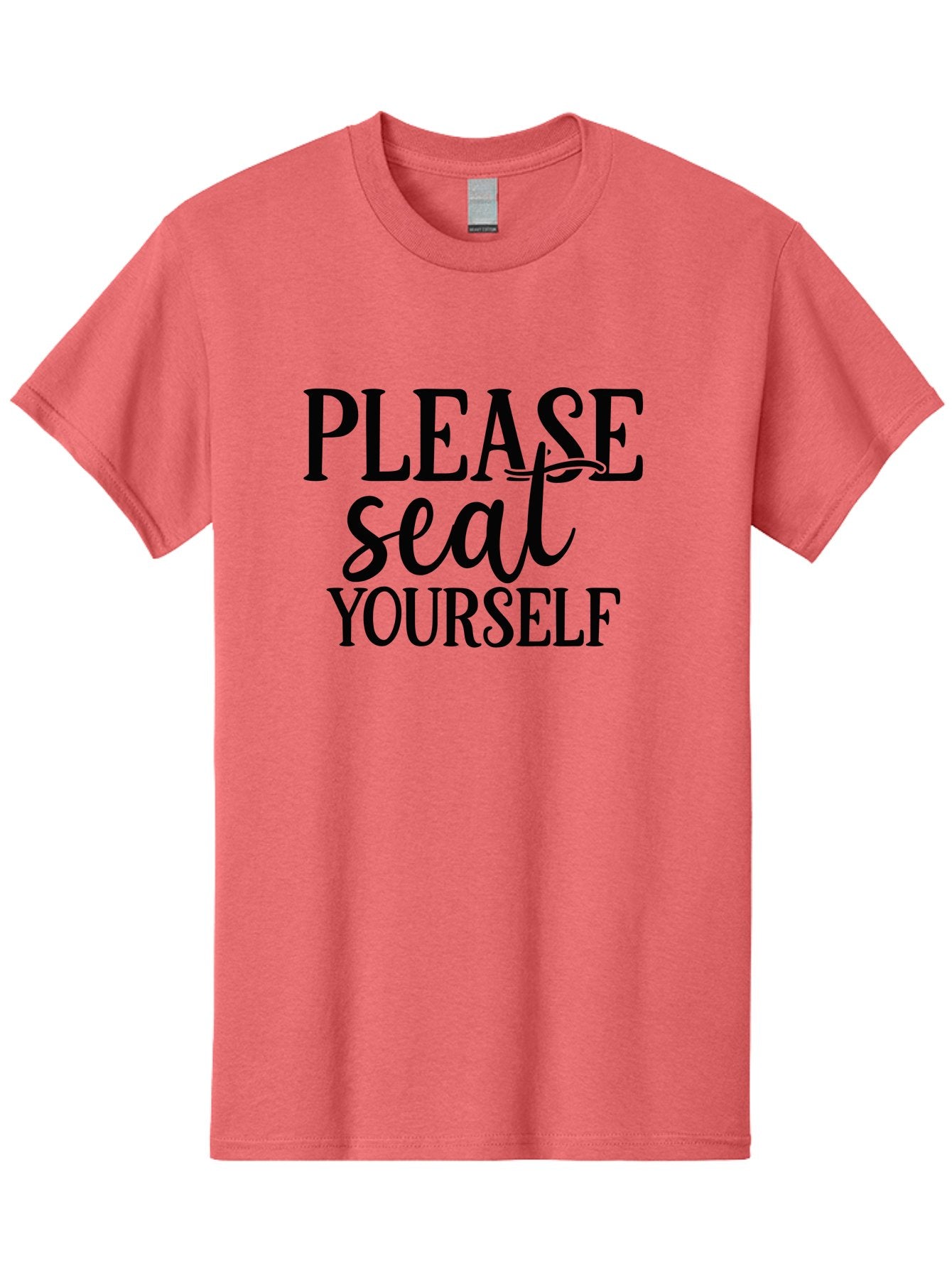 Please-Seat-Yourself Men'S Graphic Tee, 100% Cotton, Comfortable Casual Summer Wear, Machine Washable, Funny Typography, Playful Phrases, Quirky Quotes, Clever Sayings, Humorous Designs, Witty One-Liners, Please Seat Yourself, Typographic Art Aad465 14
