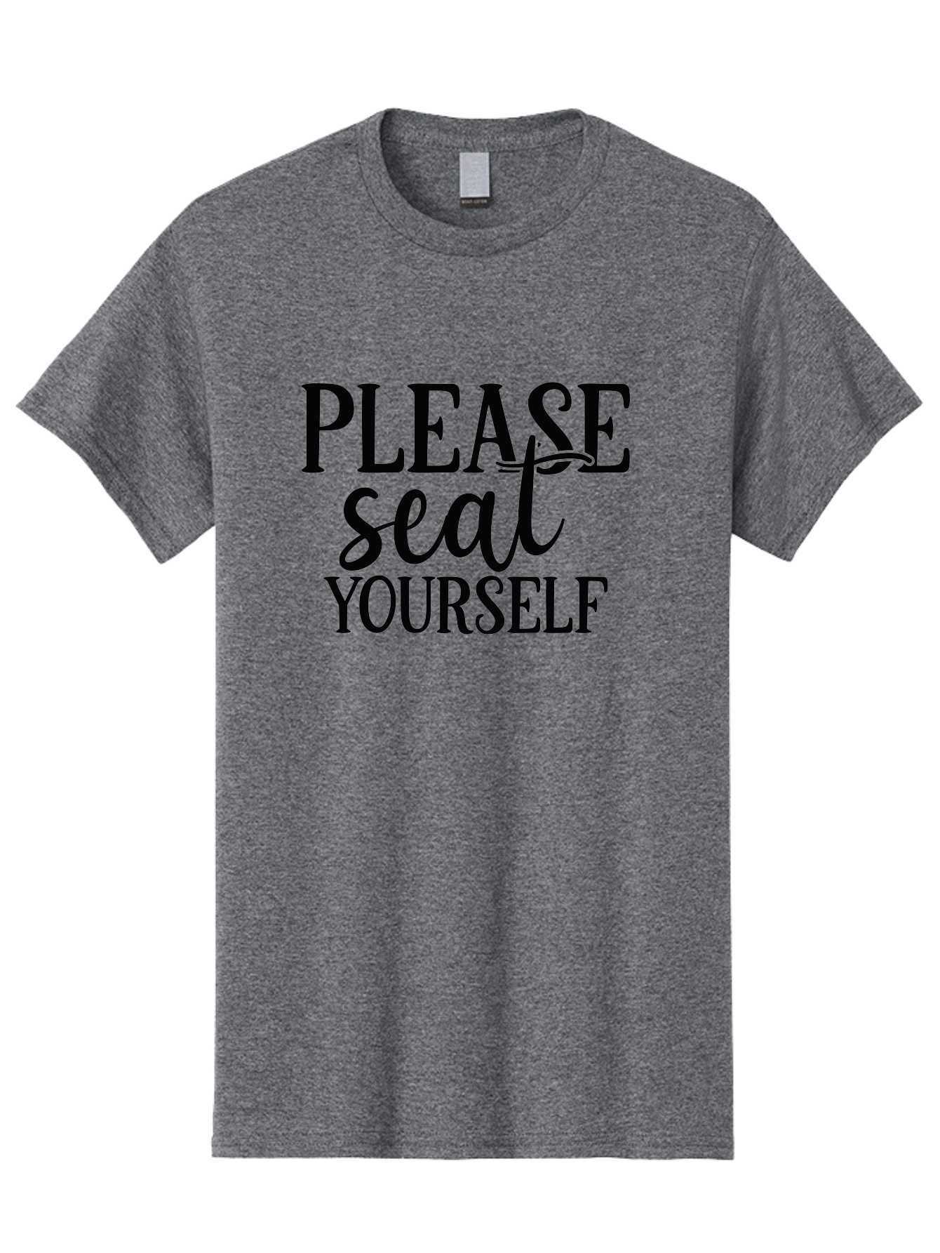 Please-Seat-Yourself Men'S Graphic Tee, 100% Cotton, Comfortable Casual Summer Wear, Machine Washable, Funny Typography, Playful Phrases, Quirky Quotes, Clever Sayings, Humorous Designs, Witty One-Liners, Please Seat Yourself, Typographic Art Aad465 5