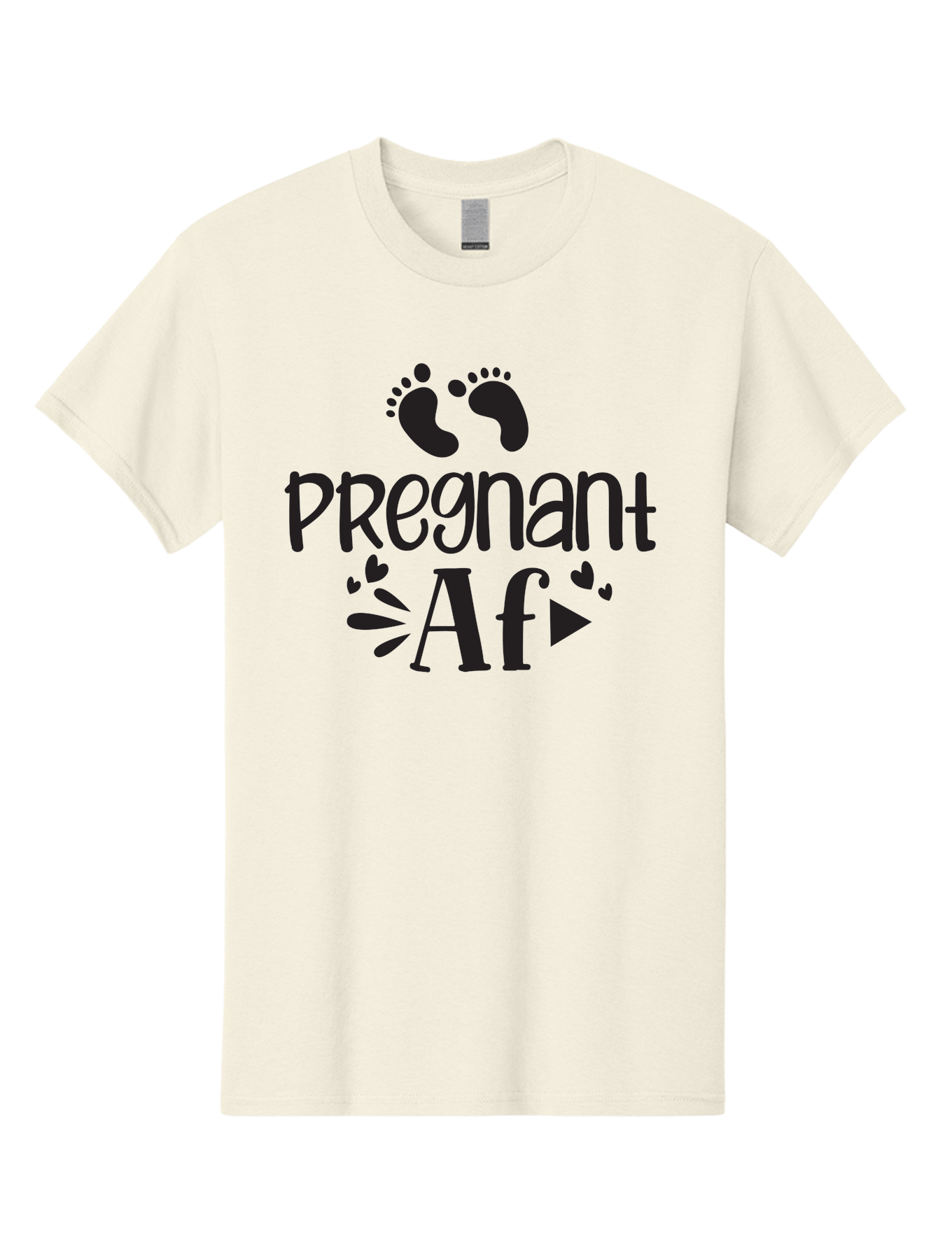 Pregnant-Af Men'S Graphic Tee, 100% Cotton, Comfortable Casual Summer Wear, Machine Washable, Baby Feet, Pregnant Announcement, Playful Typography, Whimsical Design, Heart Motifs, Expectation, Joy, Celebration, Family, Love, Expectant Mother, Aad466 15