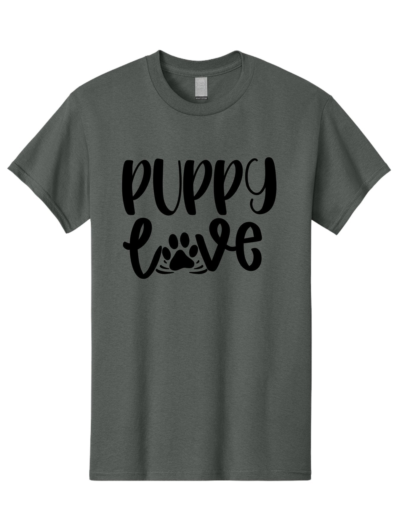 Puppy-Love Men'S Graphic Tee, 100% Cotton, Comfortable Casual Summer Wear, Machine Washable, Puppy Love, Dog Lovers, Cute Puppies, Paw Print, Heartwarming, Dog Owners, Pet Lovers, Adorable Designs, Typography Art Aad471 10