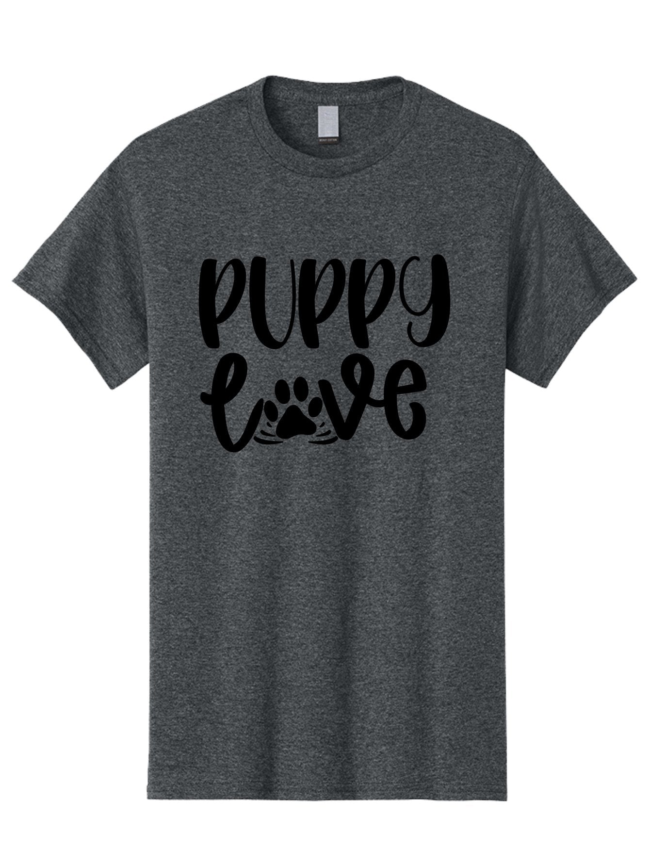 Puppy-Love Men'S Graphic Tee, 100% Cotton, Comfortable Casual Summer Wear, Machine Washable, Puppy Love, Dog Lovers, Cute Puppies, Paw Print, Heartwarming, Dog Owners, Pet Lovers, Adorable Designs, Typography Art Aad471 12
